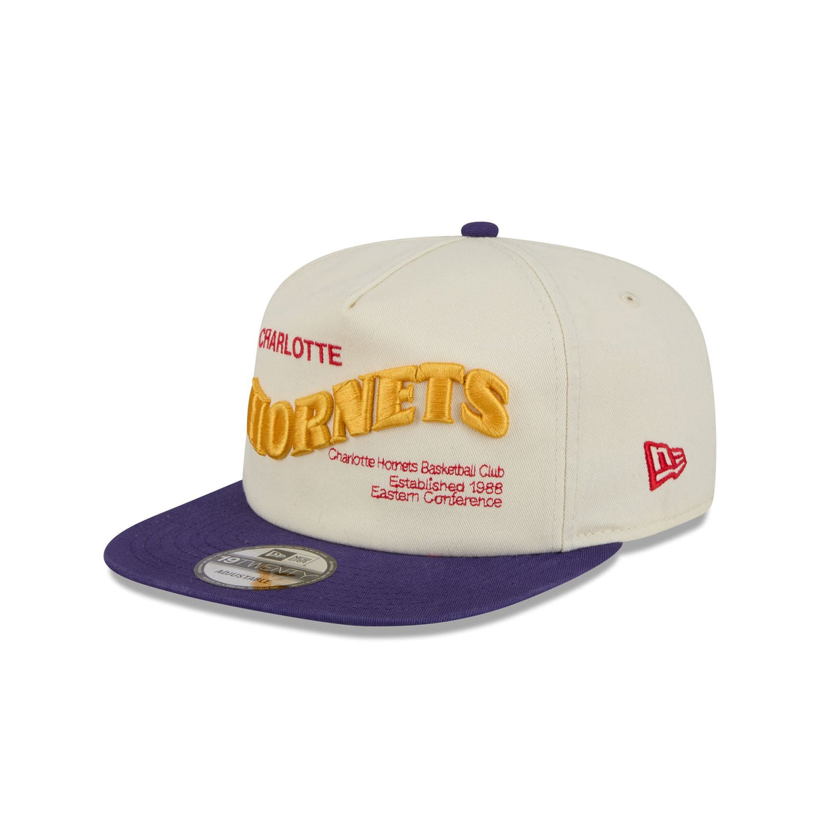Charlotte Hornets Conference Script Chrome White 19TWENTY Adjustable Hat
