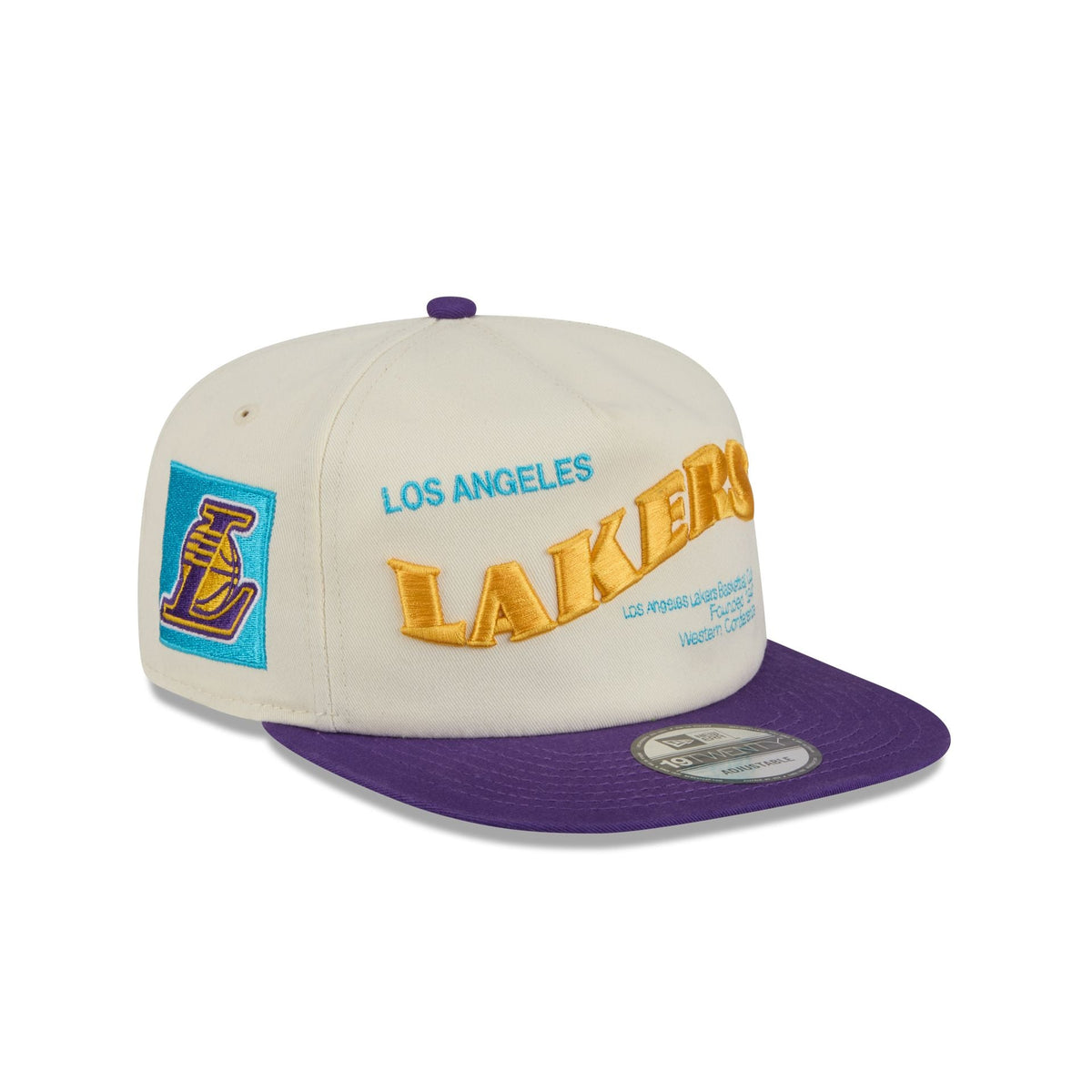 Los Angeles Lakers Conference Script Chrome White 19TWENTY Adjustable Hat