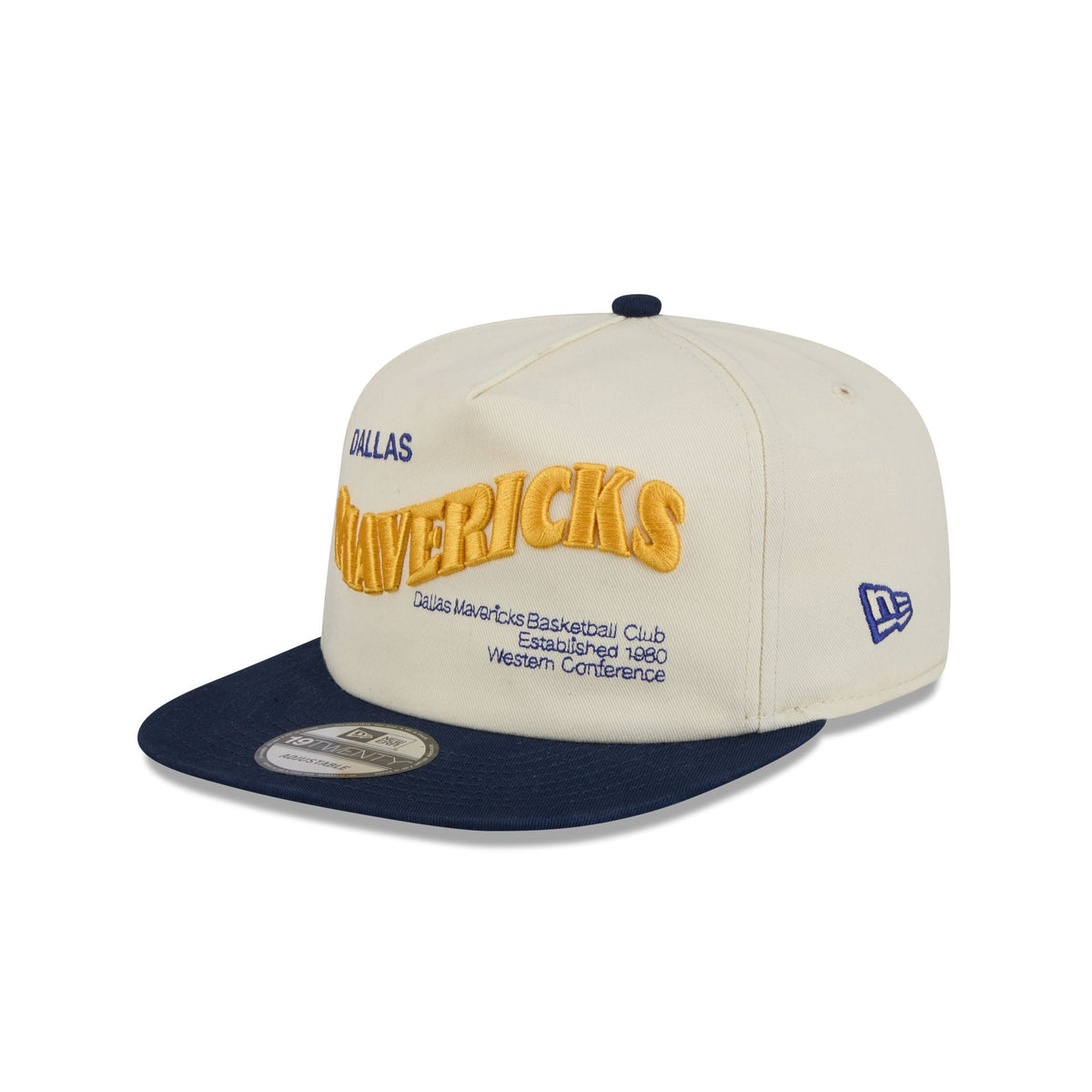Dallas Mavericks Conference Script Chrome White 19TWENTY Adjustable Hat