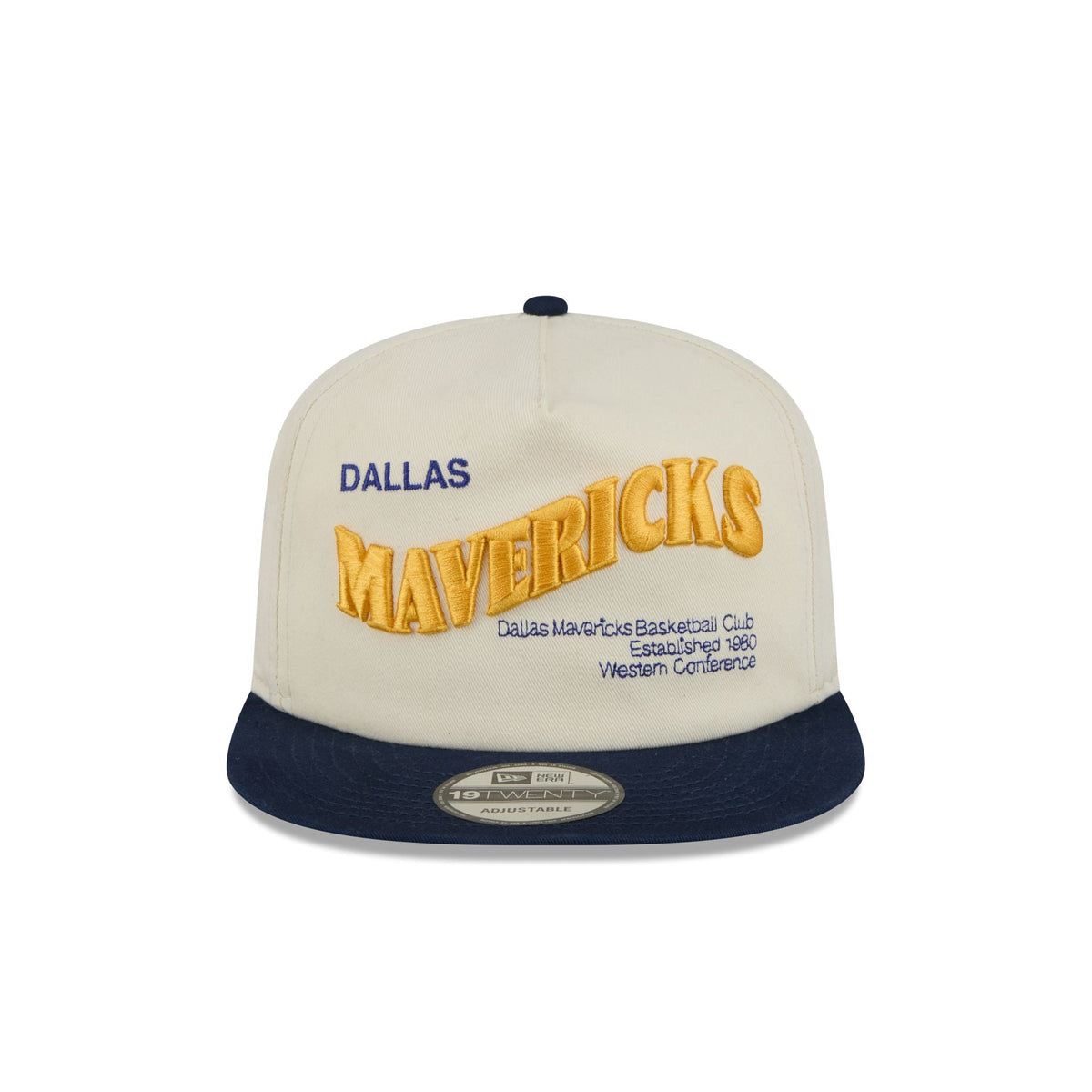 Dallas Mavericks Conference Script Chrome White 19TWENTY Adjustable Hat