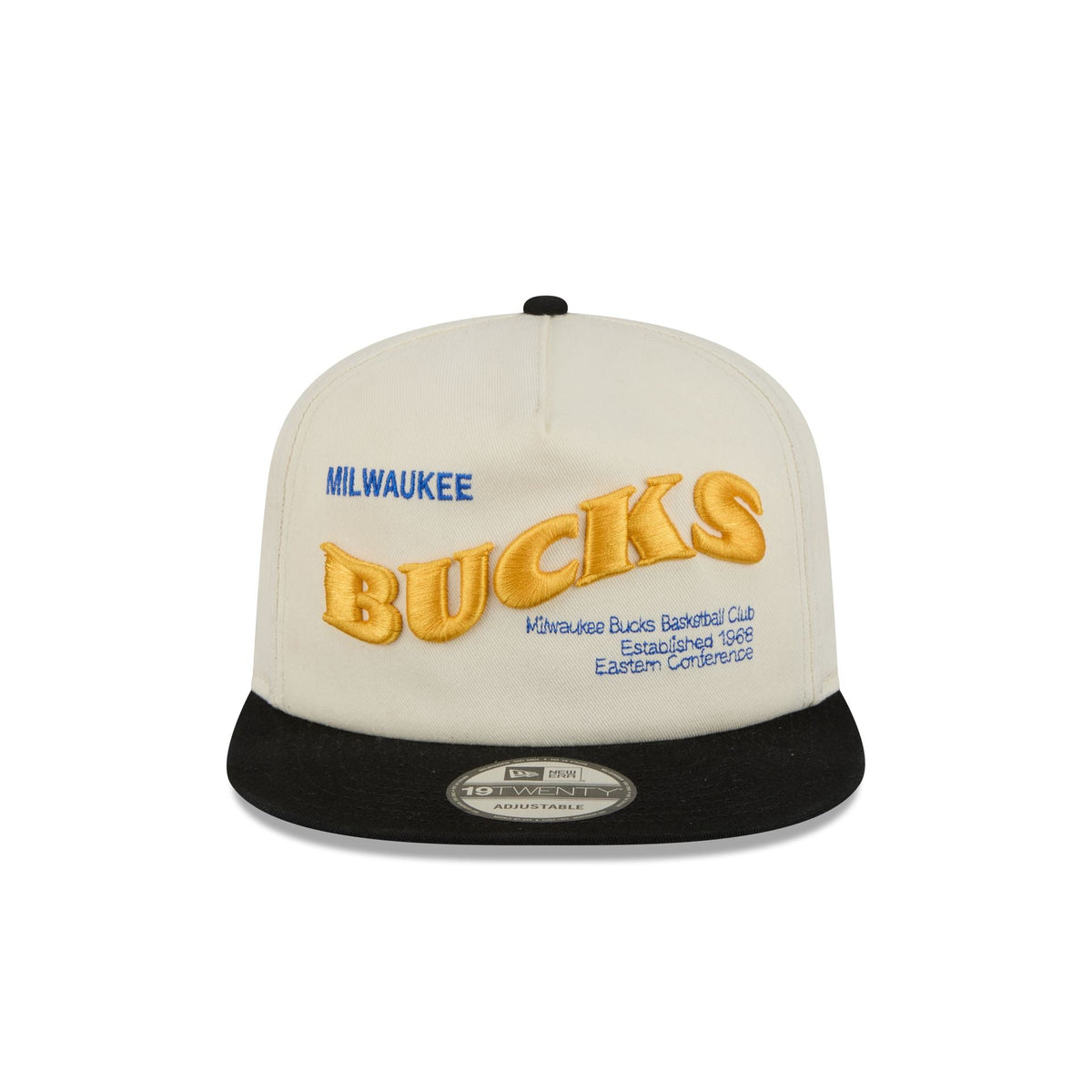 Milwaukee Bucks Conference Script Chrome White 19TWENTY Adjustable Hat