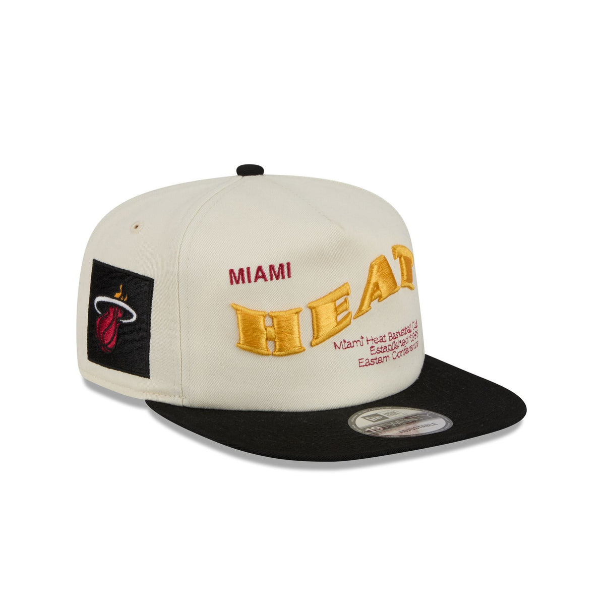 Miami Heat Conference Script Chrome White 19TWENTY Adjustable Hat