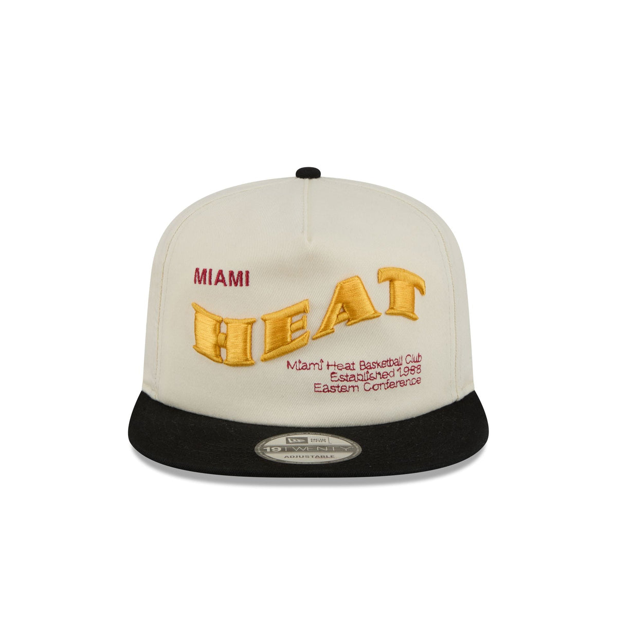 Miami Heat Conference Script Chrome White 19TWENTY Adjustable Hat