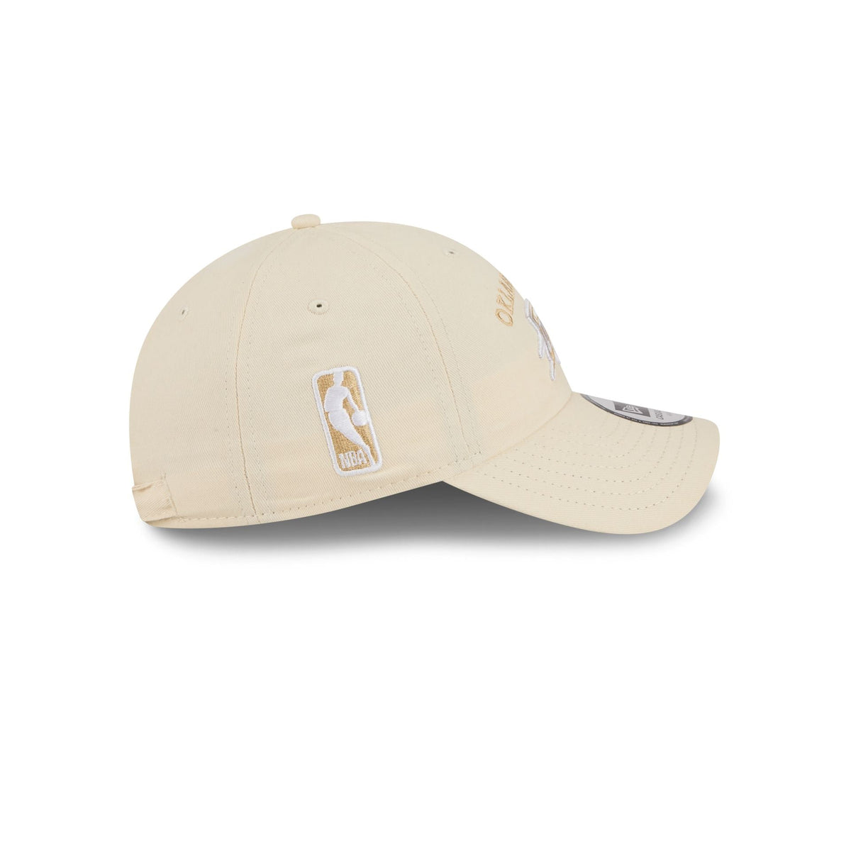 Oklahoma City Thunder Team Logo Cream Casual Classic Adjustable Hat