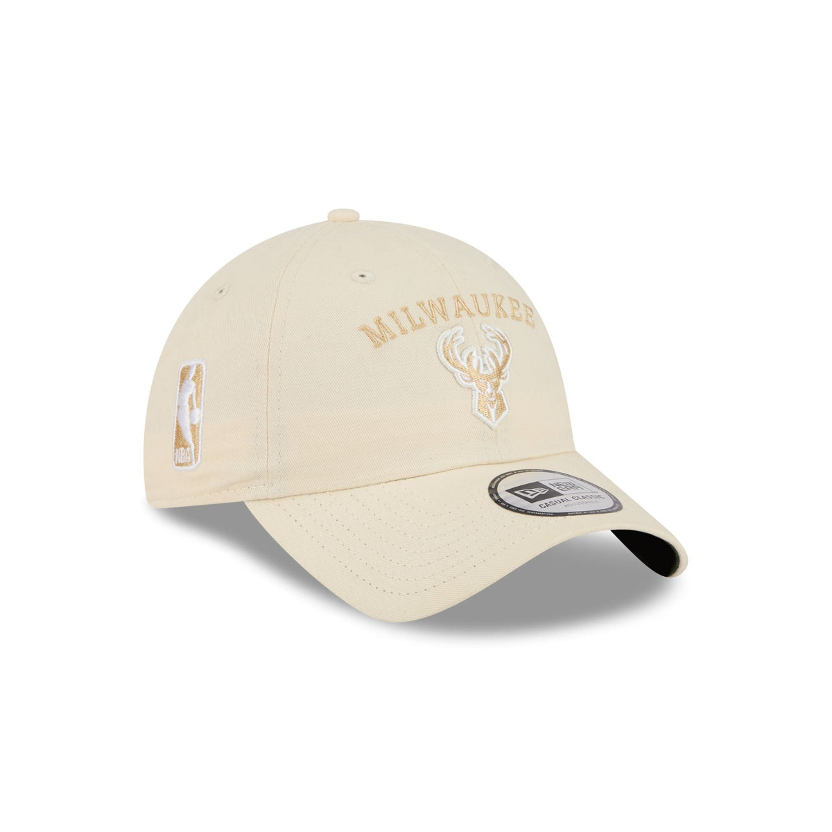 Milwaukee Bucks Team Logo Cream Casual Classic Adjustable Hat