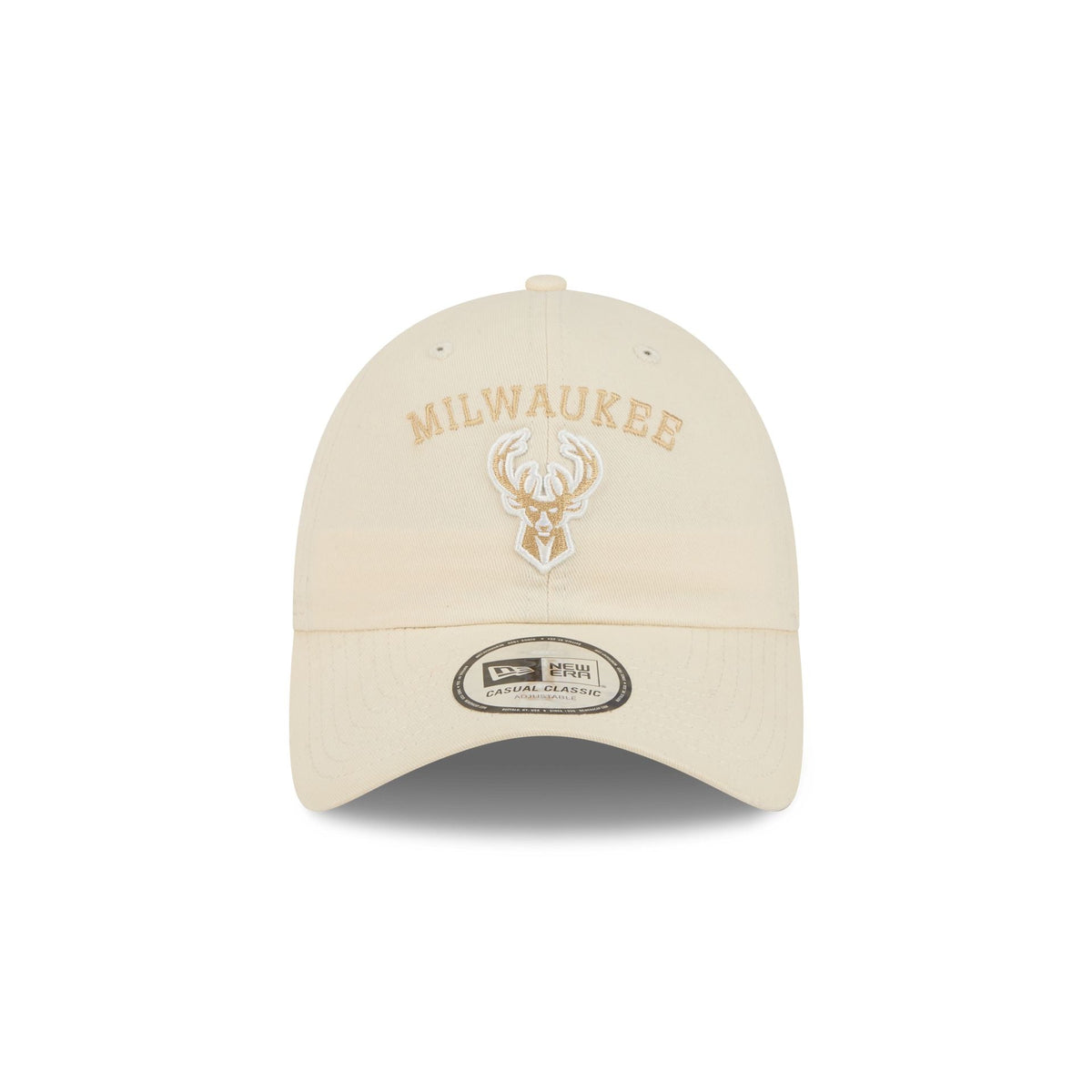 Milwaukee Bucks Team Logo Cream Casual Classic Adjustable Hat