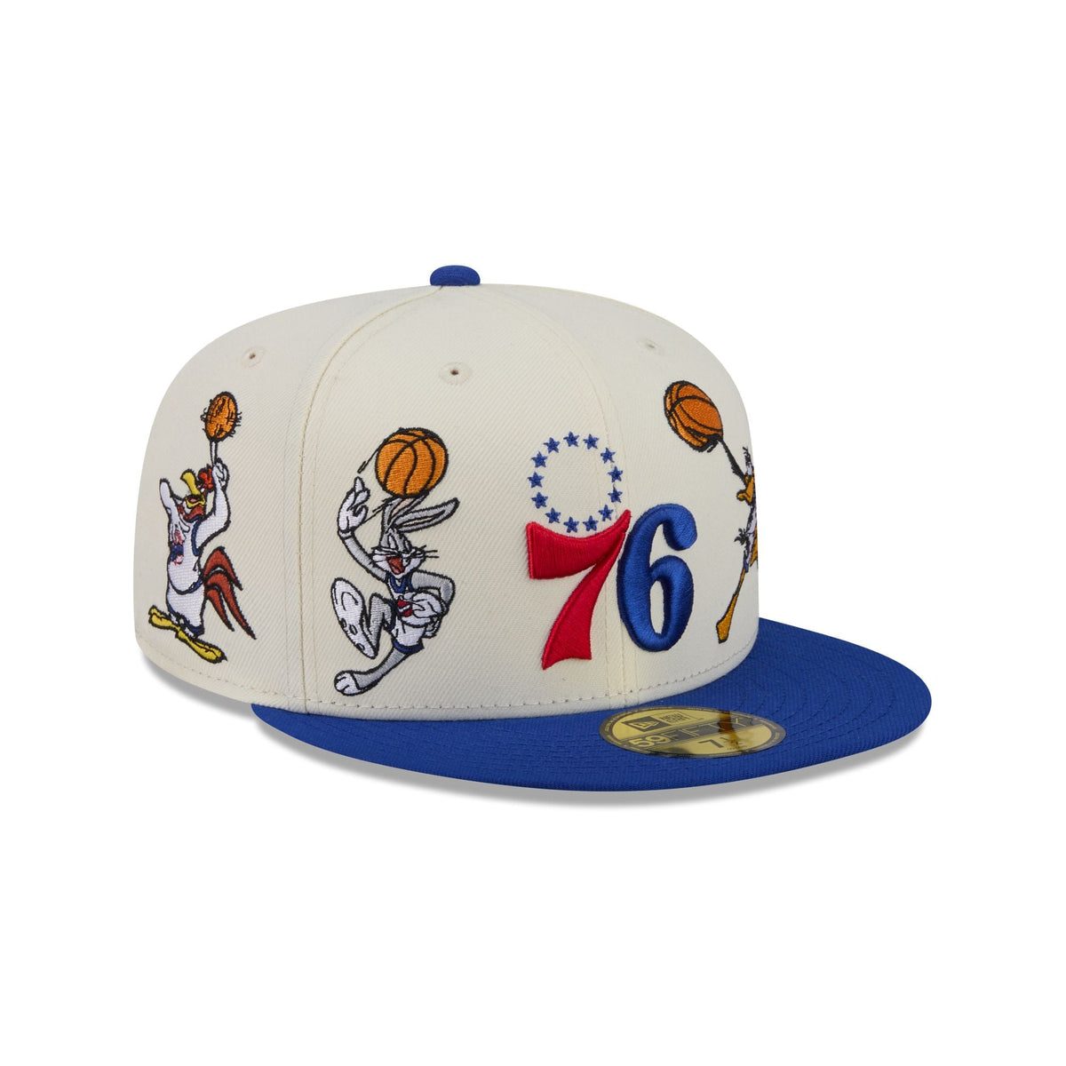 Space Jam x Philadelphia 76ers Tune Squad Chrome White 59FIFTY Fitted Hat