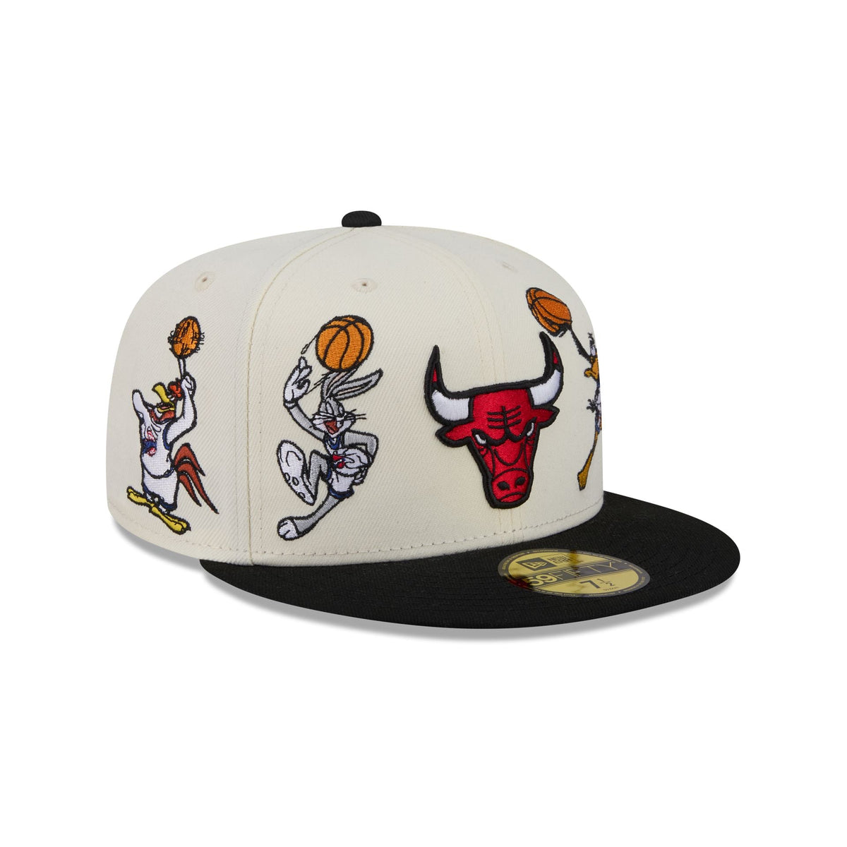 Space Jam x Chicago Bulls Tune Squad Chrome White 59FIFTY Fitted Hat