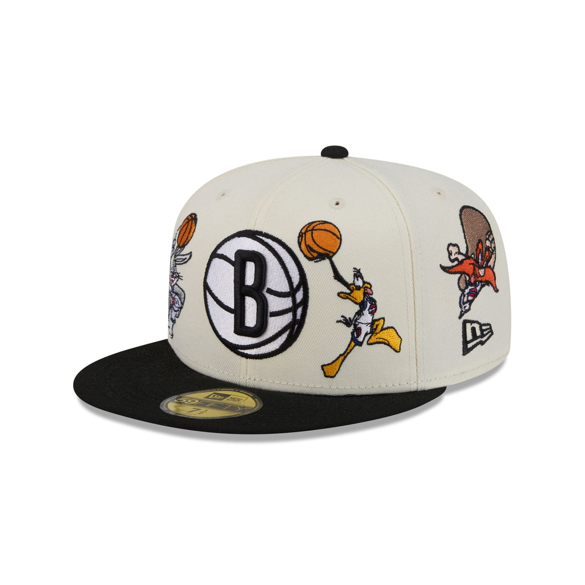 Space Jam x Brooklyn Nets Tune Squad Chrome White 59FIFTY Fitted Hat