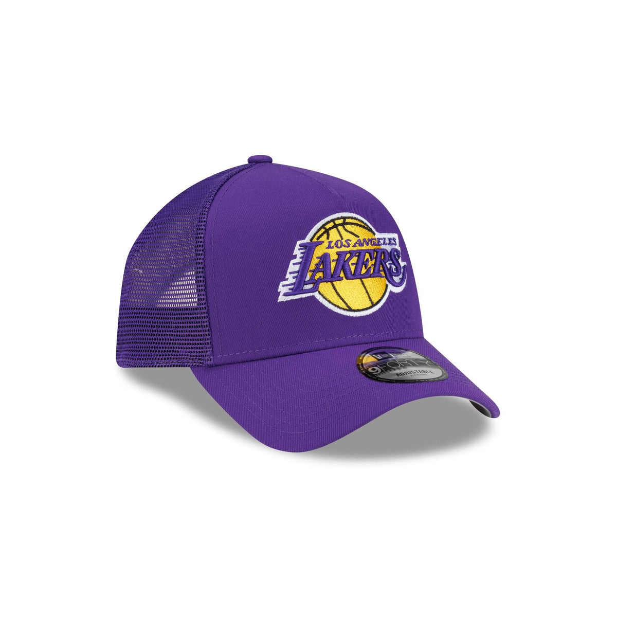 Los Angeles Lakers Side Script 9FORTY A-Frame Trucker Hat