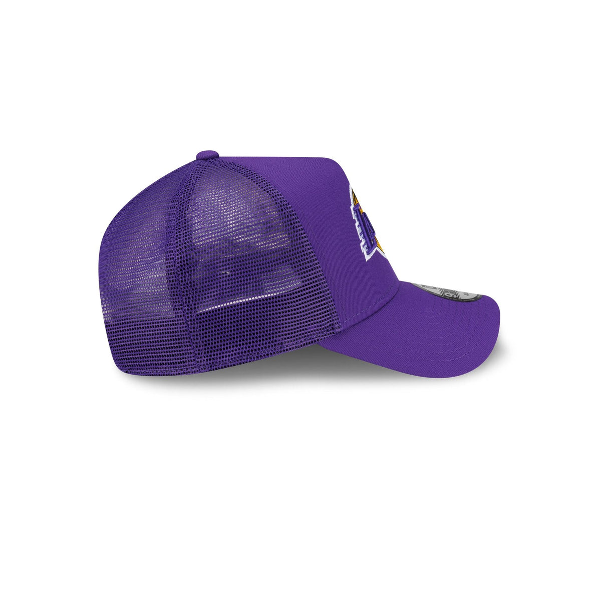 Los Angeles Lakers Side Script 9FORTY A-Frame Trucker Hat