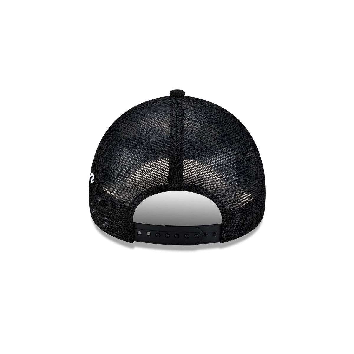 Boston Red Sox Side Script Black 9FORTY A-Frame Trucker Hat