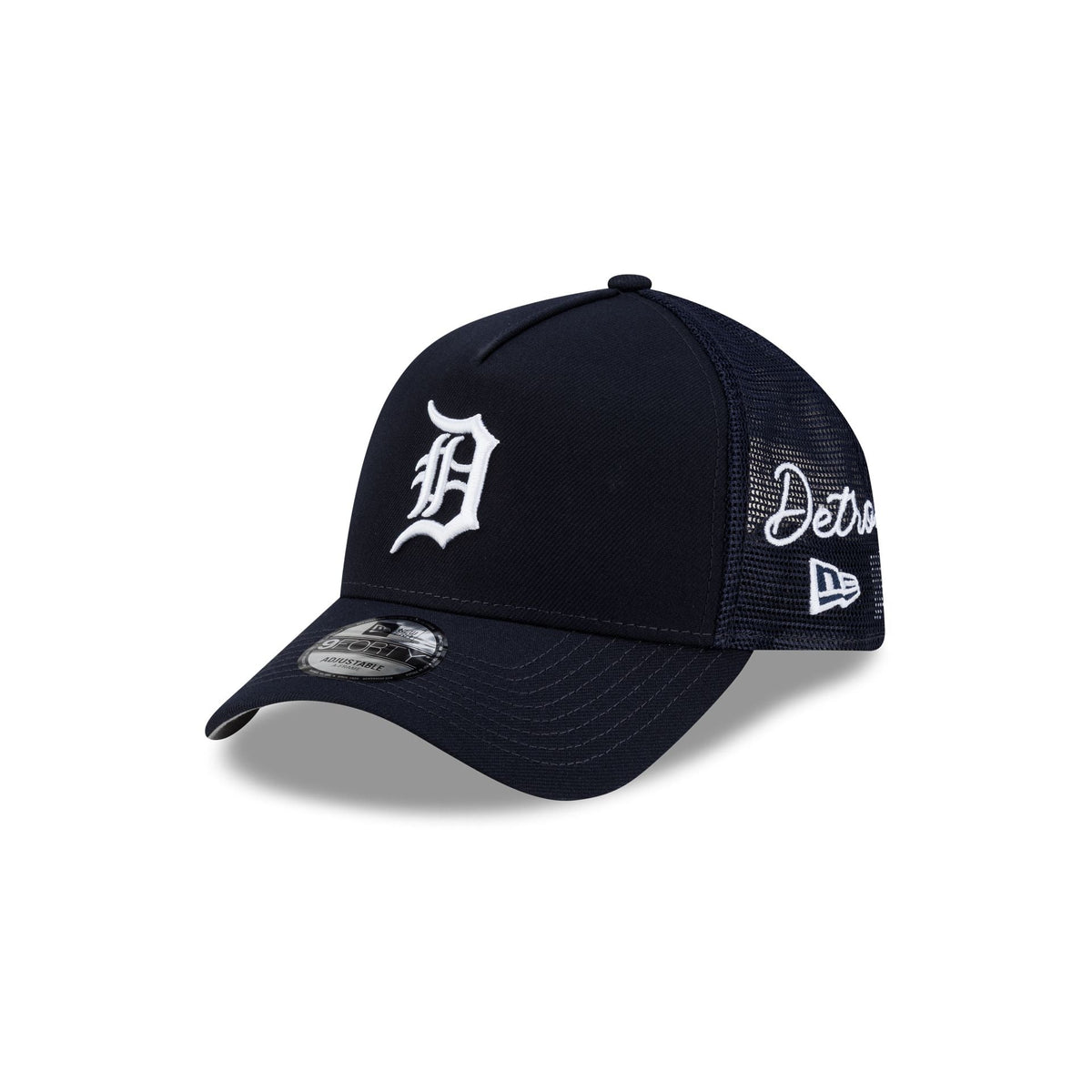 Detroit Tigers Side Script 9FORTY A-Frame Trucker Hat
