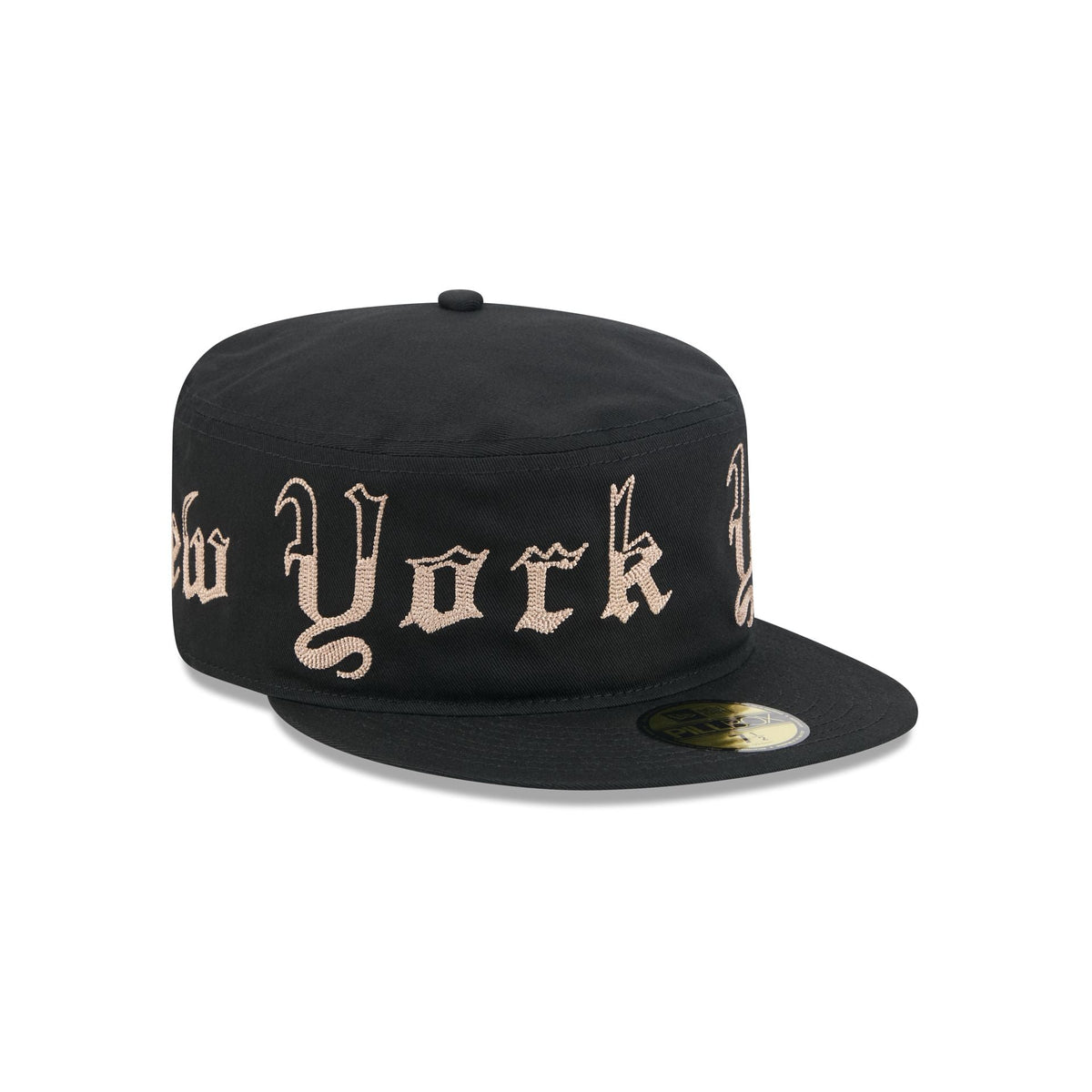 New York Yankees Gothic Lettering Pillbox Hat