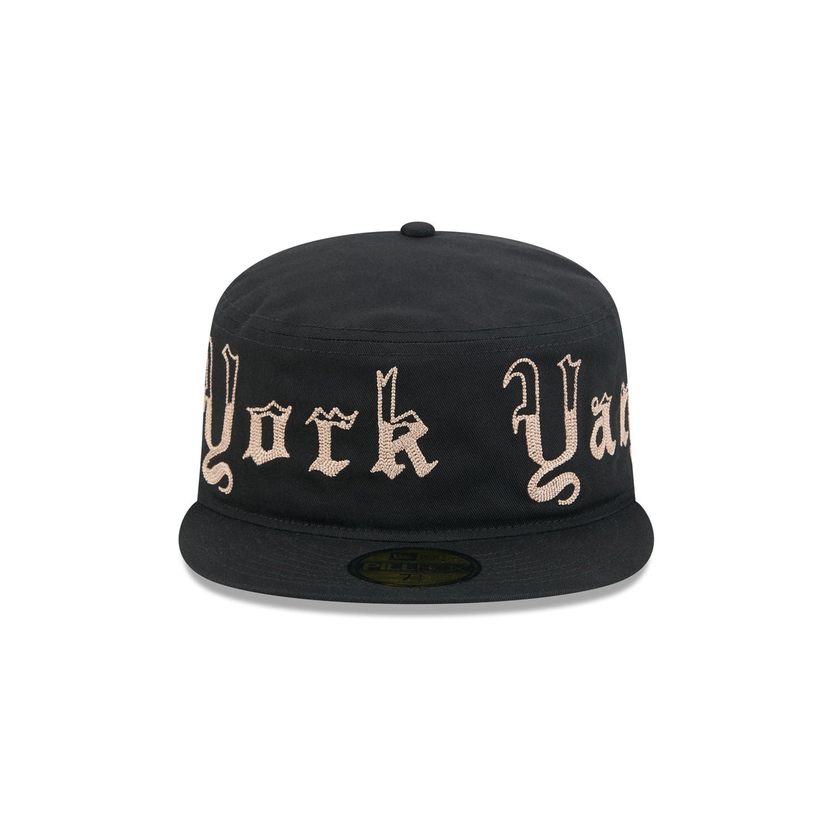 New York Yankees Gothic Lettering Pillbox Hat