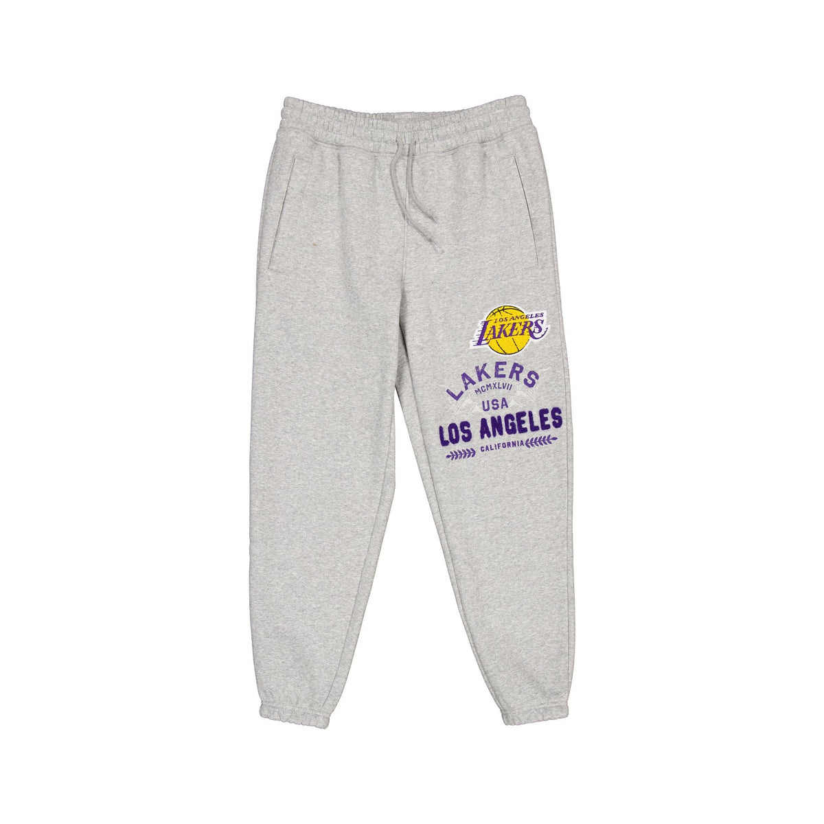 Los Angeles Lakers Heather Gray Varsity Sweatpants