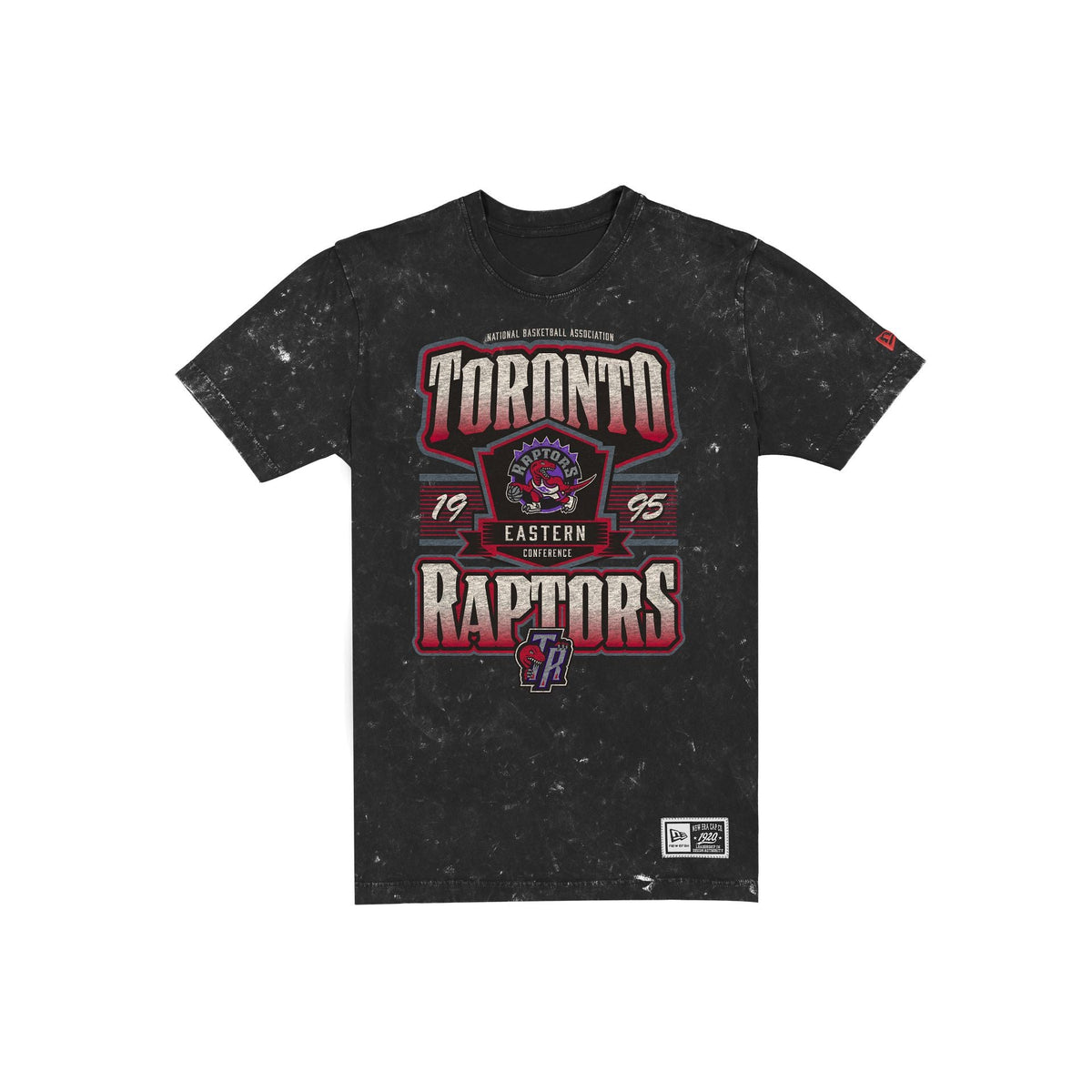 Toronto Raptors Throwback Washed Graphic Black T-Shirt