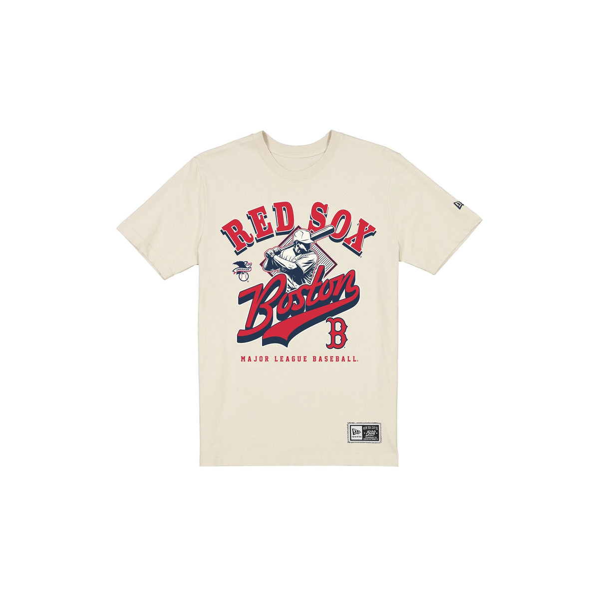 Boston Red Sox Throwback Batter Chrome White T-Shirt