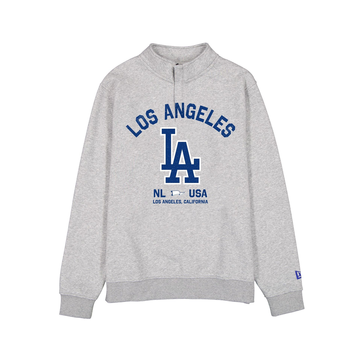 Los Angeles Dodgers Heather Gray Quarter Zip