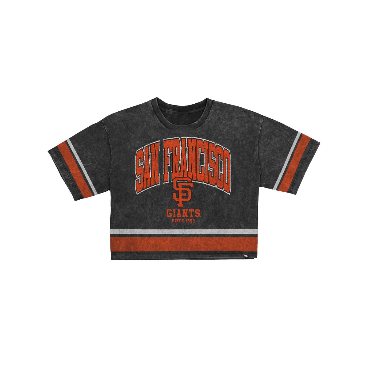 San Francisco Giants Women's Vintage Stripe Cropped T-Shirt