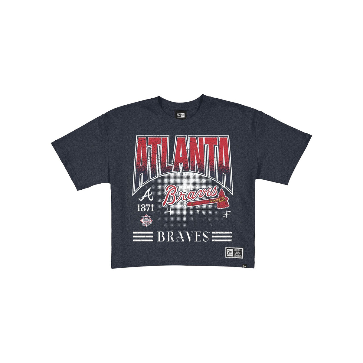 Atlanta Braves Women's Throwback Cropped Graphic T-Shirt