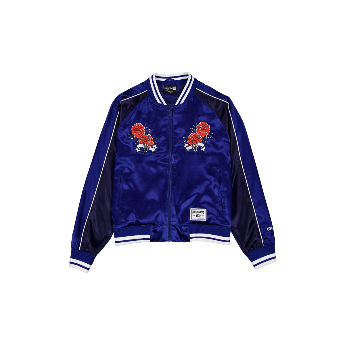 Toronto Blue Jays Women's Floral Satin Varsity Jacket
