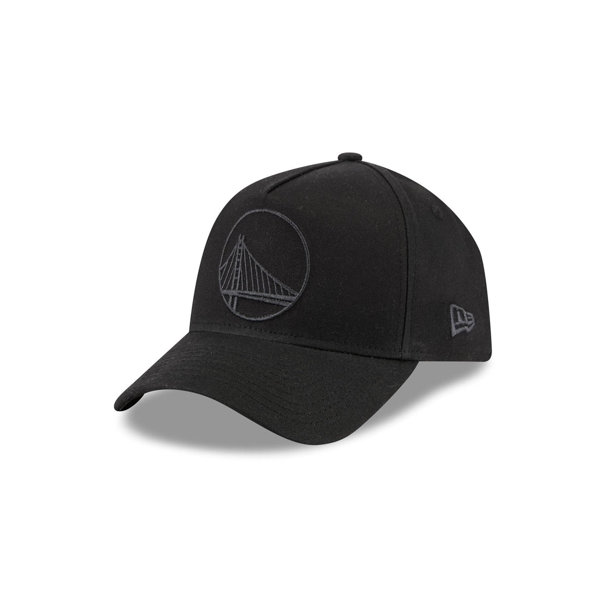 Golden State Warriors Waxed Canvas Black 59FORTY A-Frame Fitted Hat