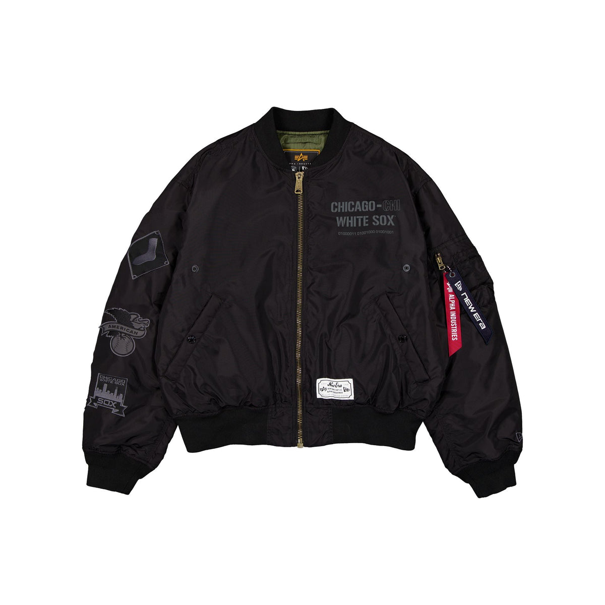 Alpha Industries x Chicago White Sox Black 2-in-1 MA-1 Flight Jacket + Vest