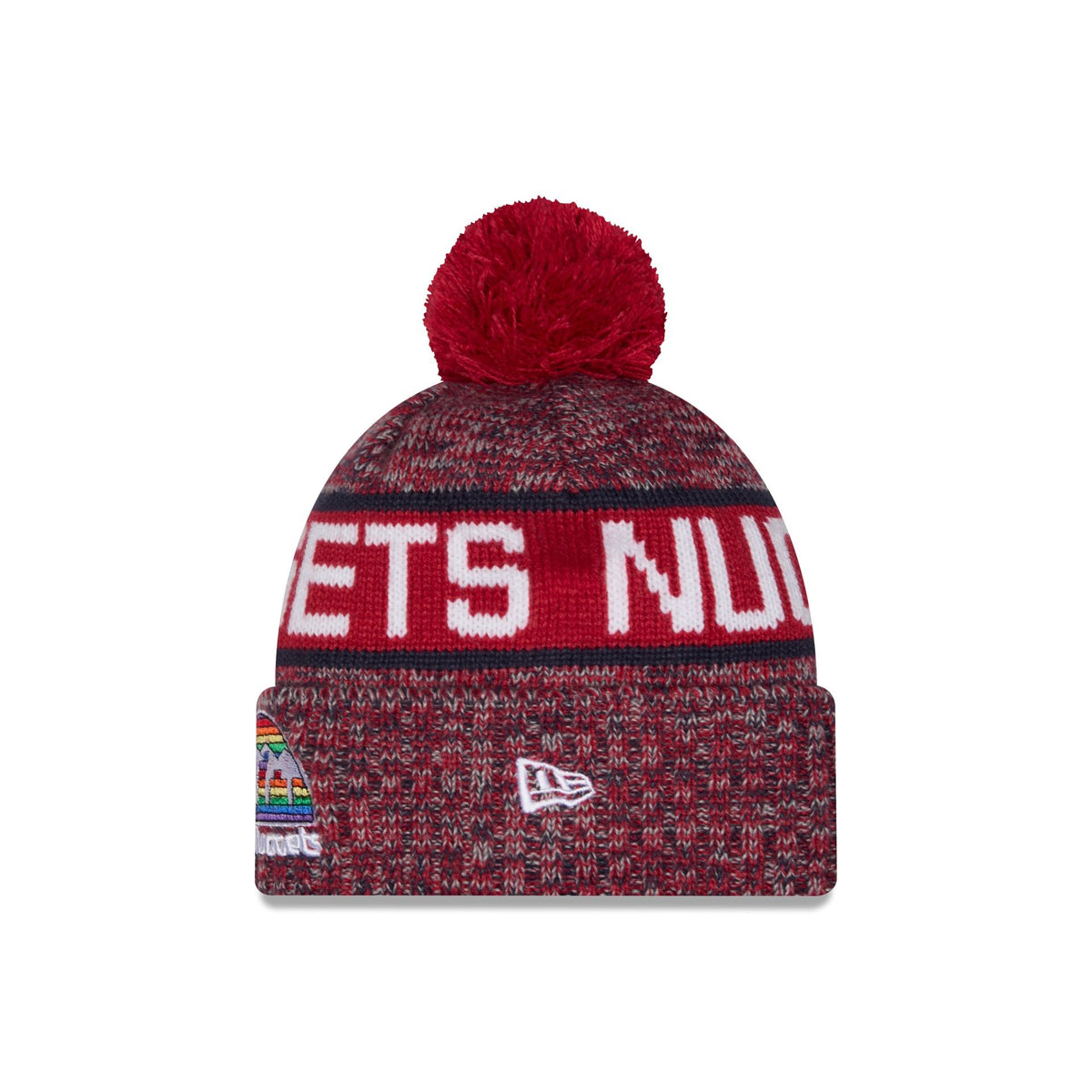 Denver Nuggets Tri Color Pom Knit Hat