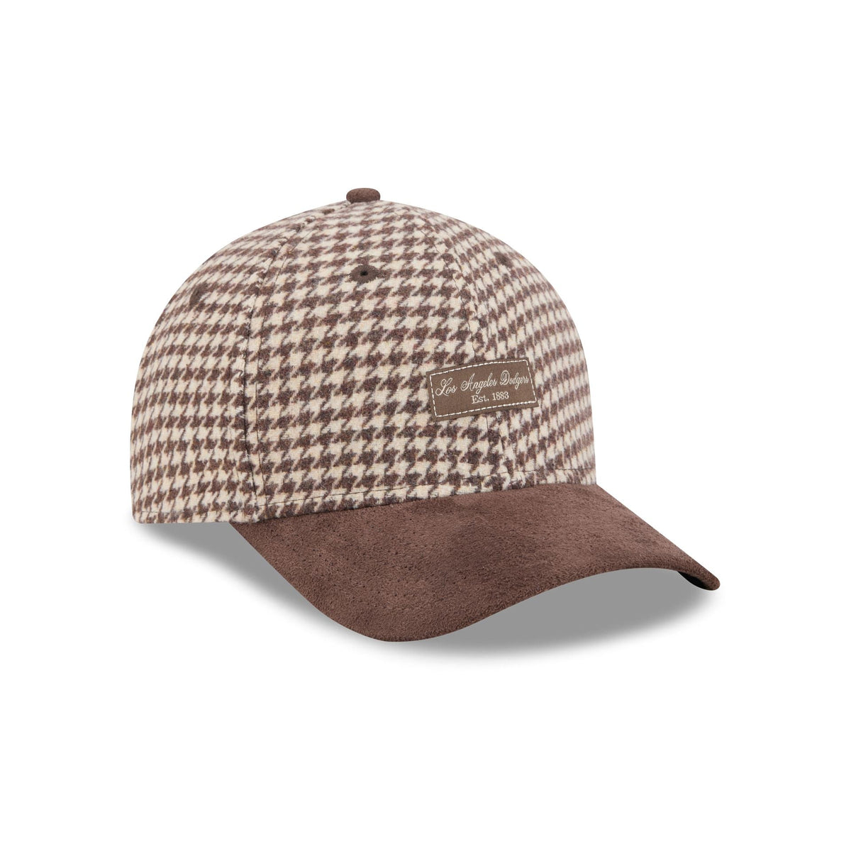 Los Angeles Dodgers Brown Houndstooth Women's 9FORTY M-Crown Adjustable Hat