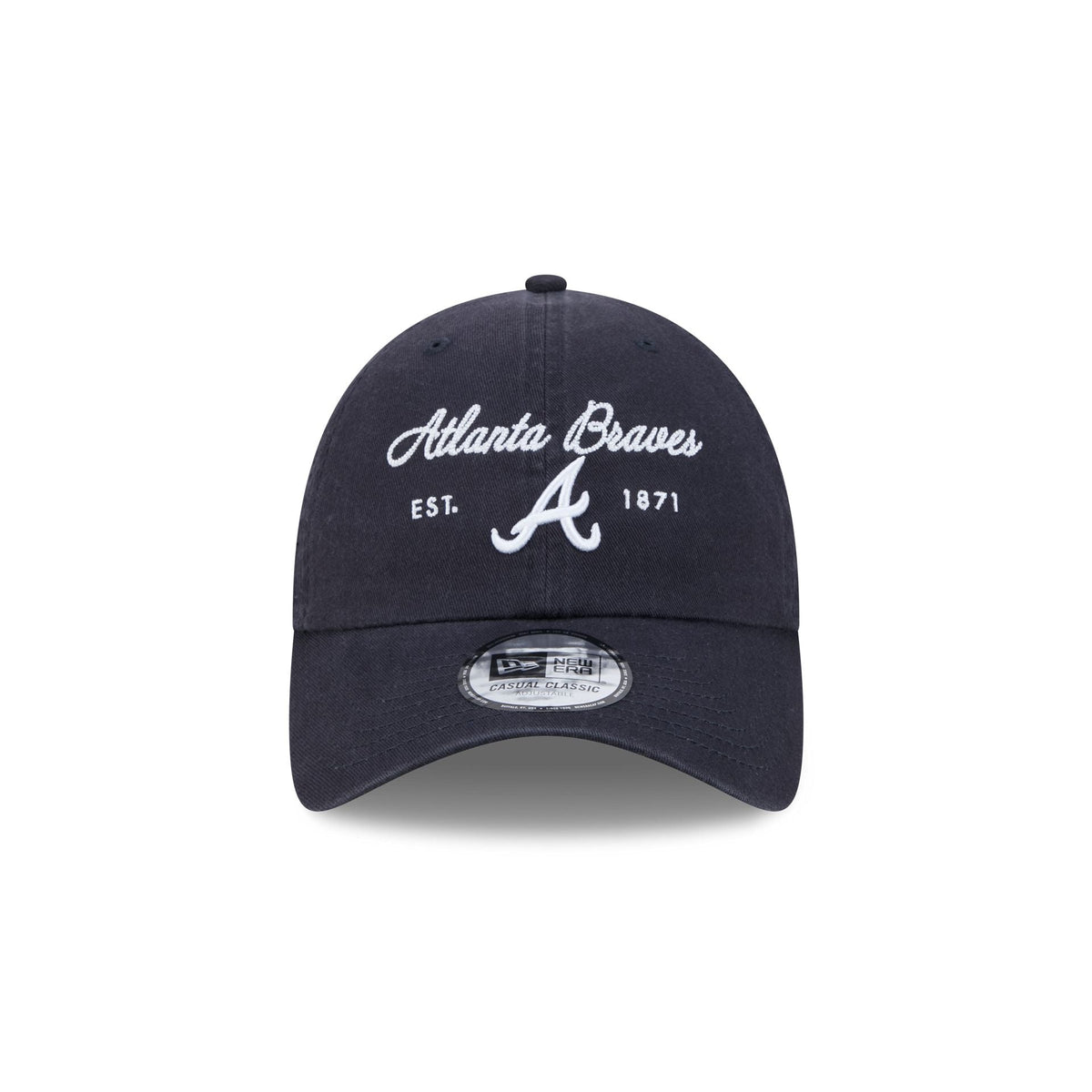 Atlanta Braves Script Wordmark Casual Classic Adjustable Hat