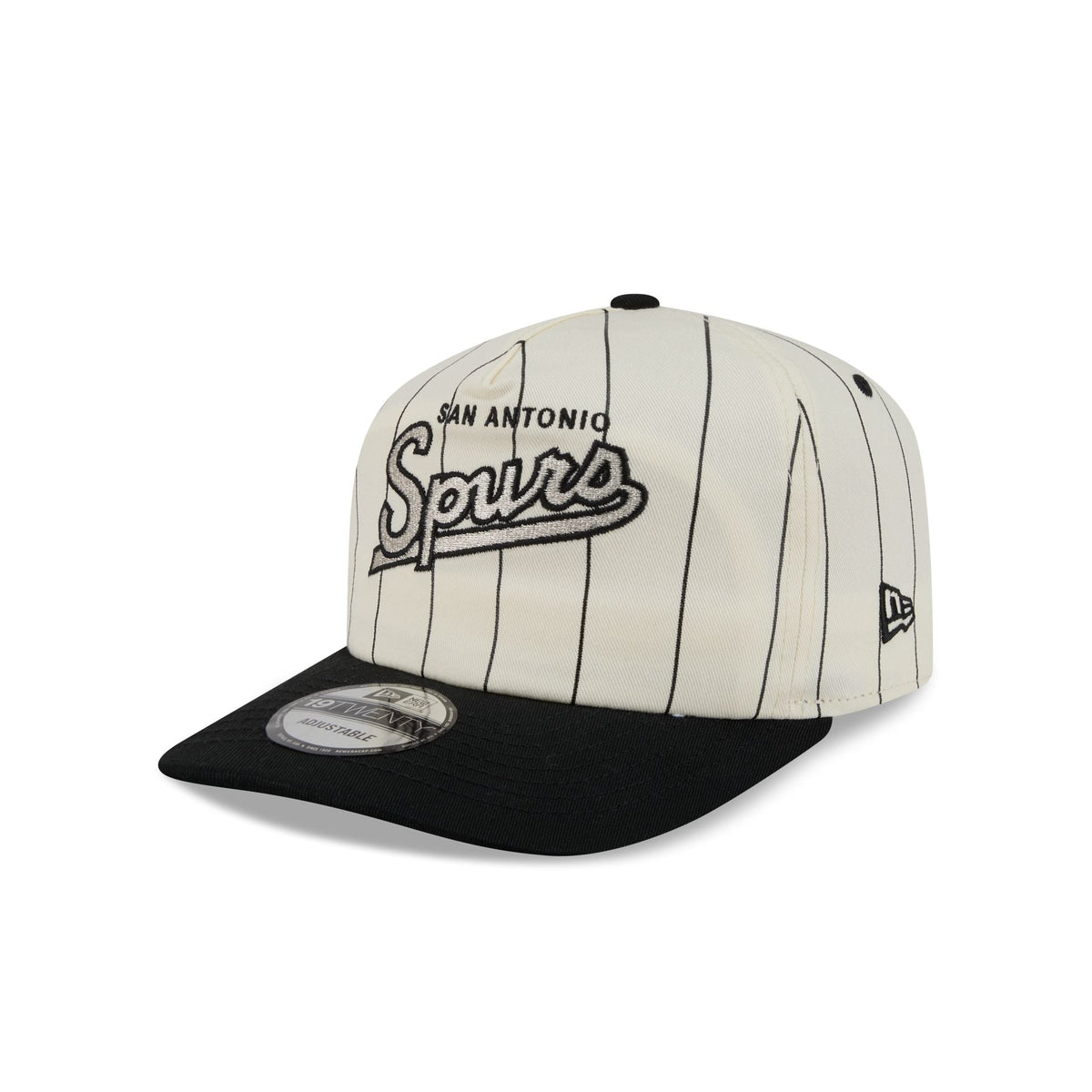 San Antonio Spurs Chrome White Pinstripe 19TWENTY Snapback Hat