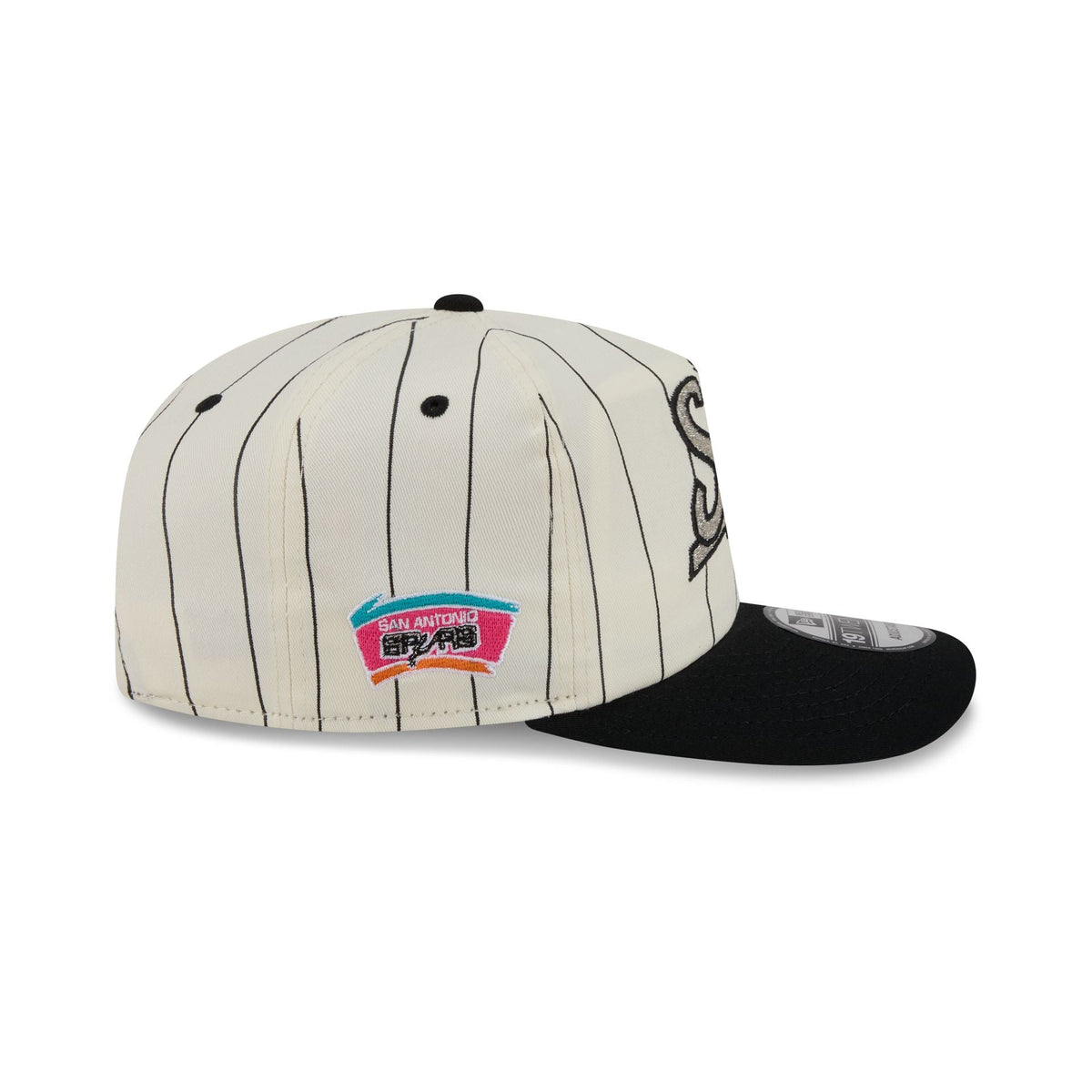 San Antonio Spurs Chrome White Pinstripe 19TWENTY Snapback Hat
