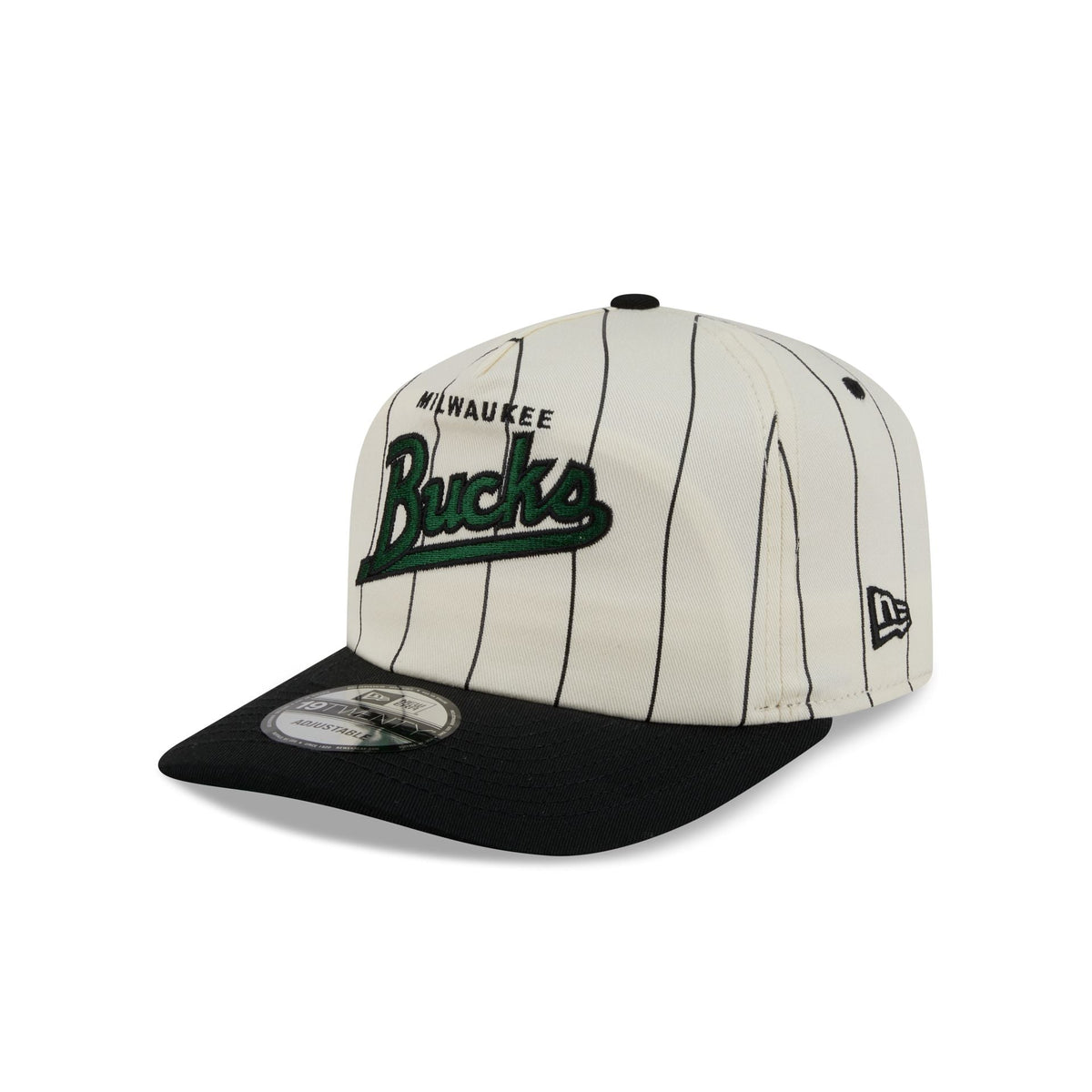 Milwaukee Bucks Chrome White Pinstripe 19TWENTY Snapback Hat