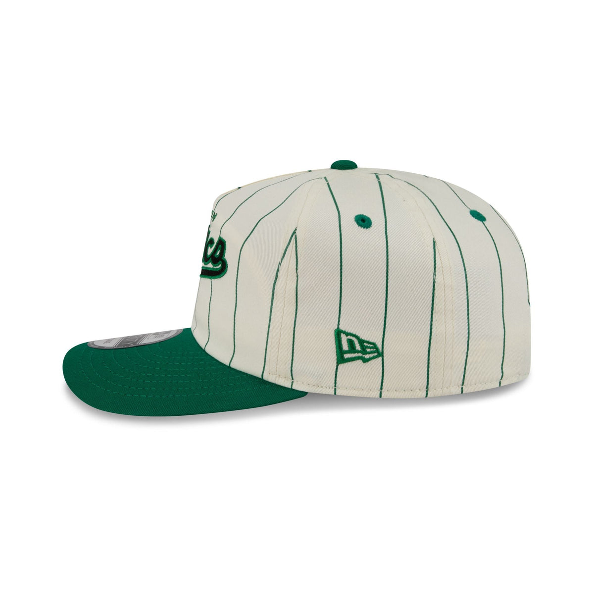 Boston Celtics Chrome White Pinstripe 19TWENTY Snapback Hat