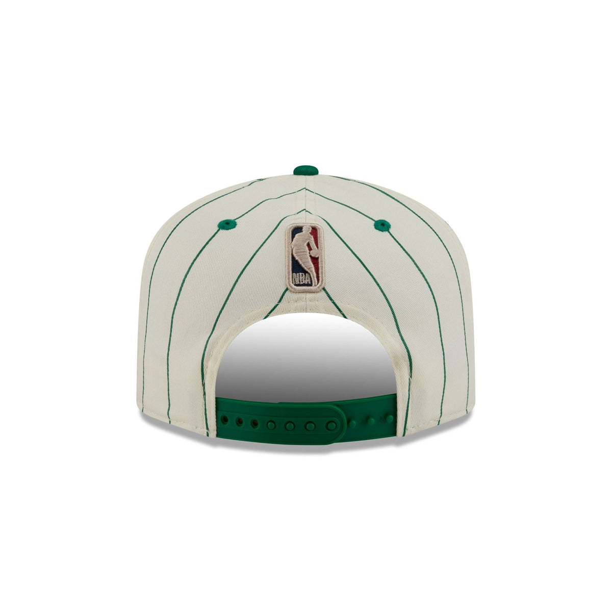 Boston Celtics Chrome White Pinstripe 19TWENTY Snapback Hat