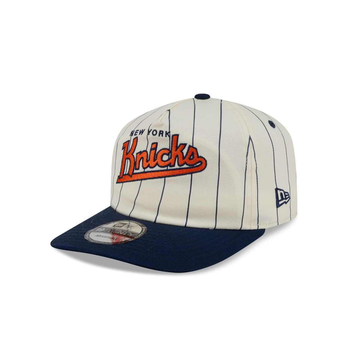 New York Knicks Chrome White Pinstripe 19TWENTY Snapback Hat
