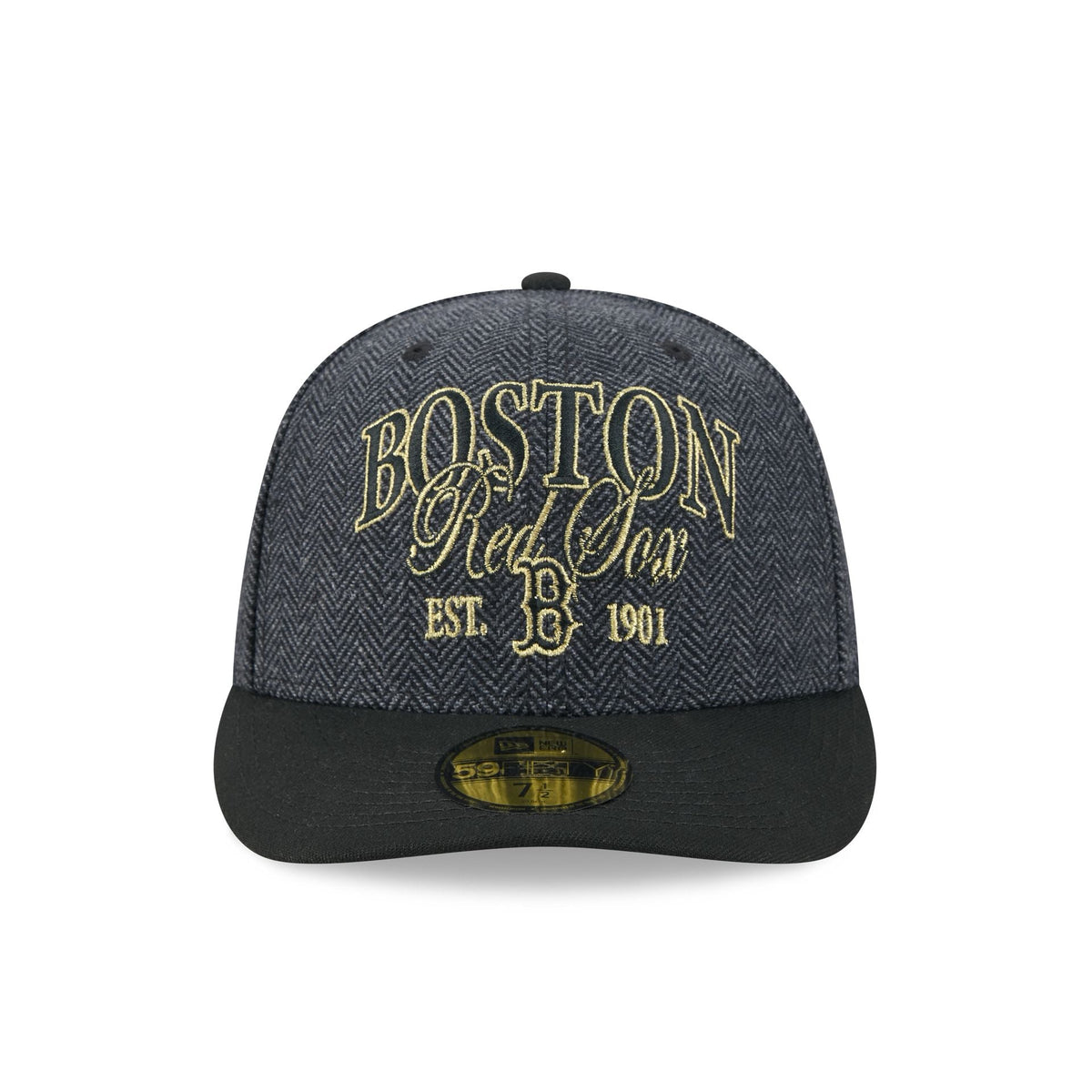 Boston Red Sox Black Faux Wool 59FIFTY Fitted Hat