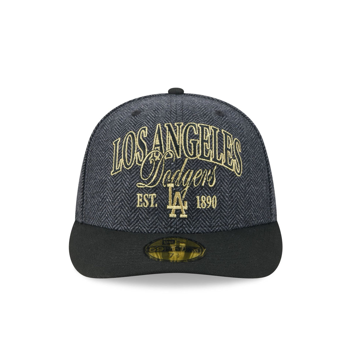 Los Angeles Dodgers Black Faux Wool 59FIFTY Fitted Hat