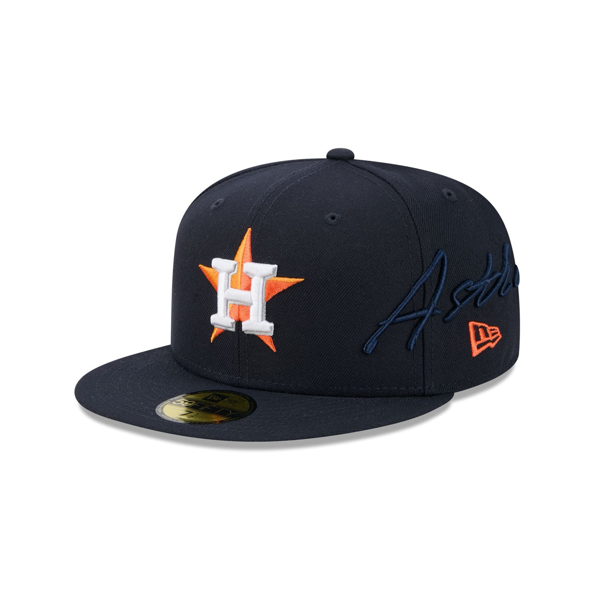 Houston Astros Side Script 59FIFTY Fitted Hat