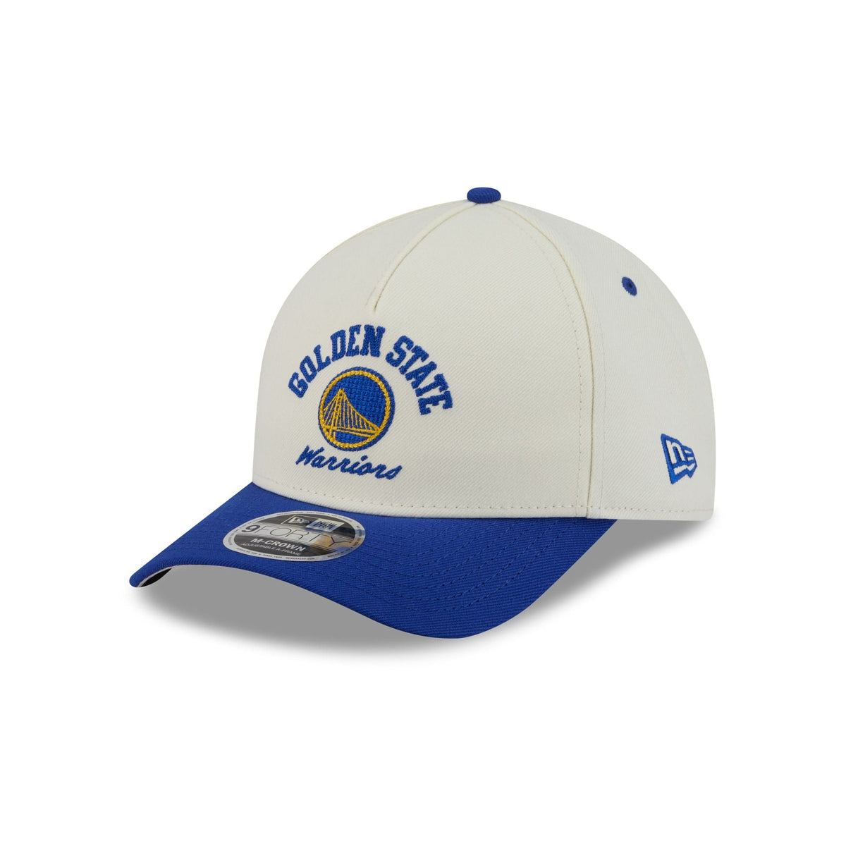 Golden State Warriors Arched Graphic Chrome White 9FORTY M-Crown A-Frame Snapback Hat