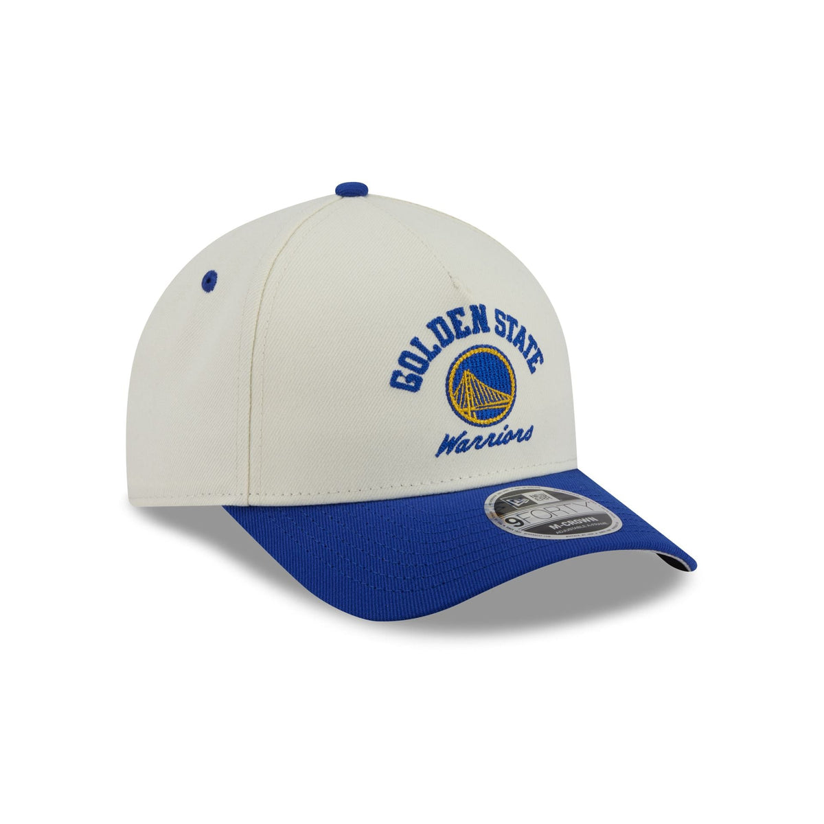 Golden State Warriors Arched Graphic Chrome White 9FORTY M-Crown A-Frame Snapback Hat