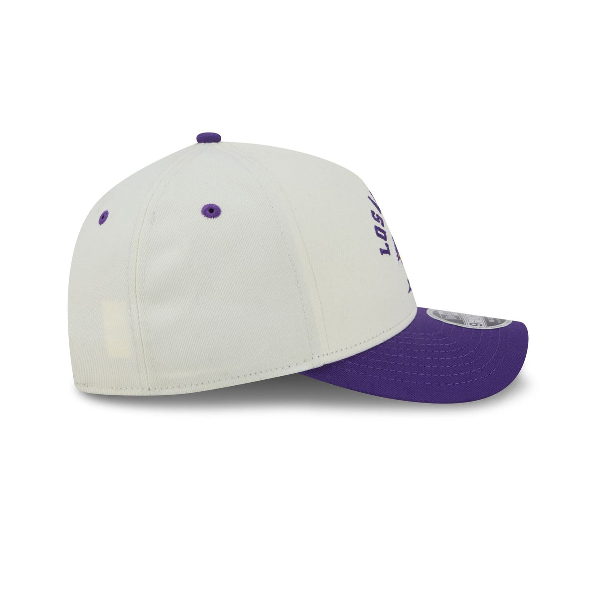 Los Angeles Lakers Arched Graphic Chrome White 9FORTY M-Crown A-Frame Snapback Hat