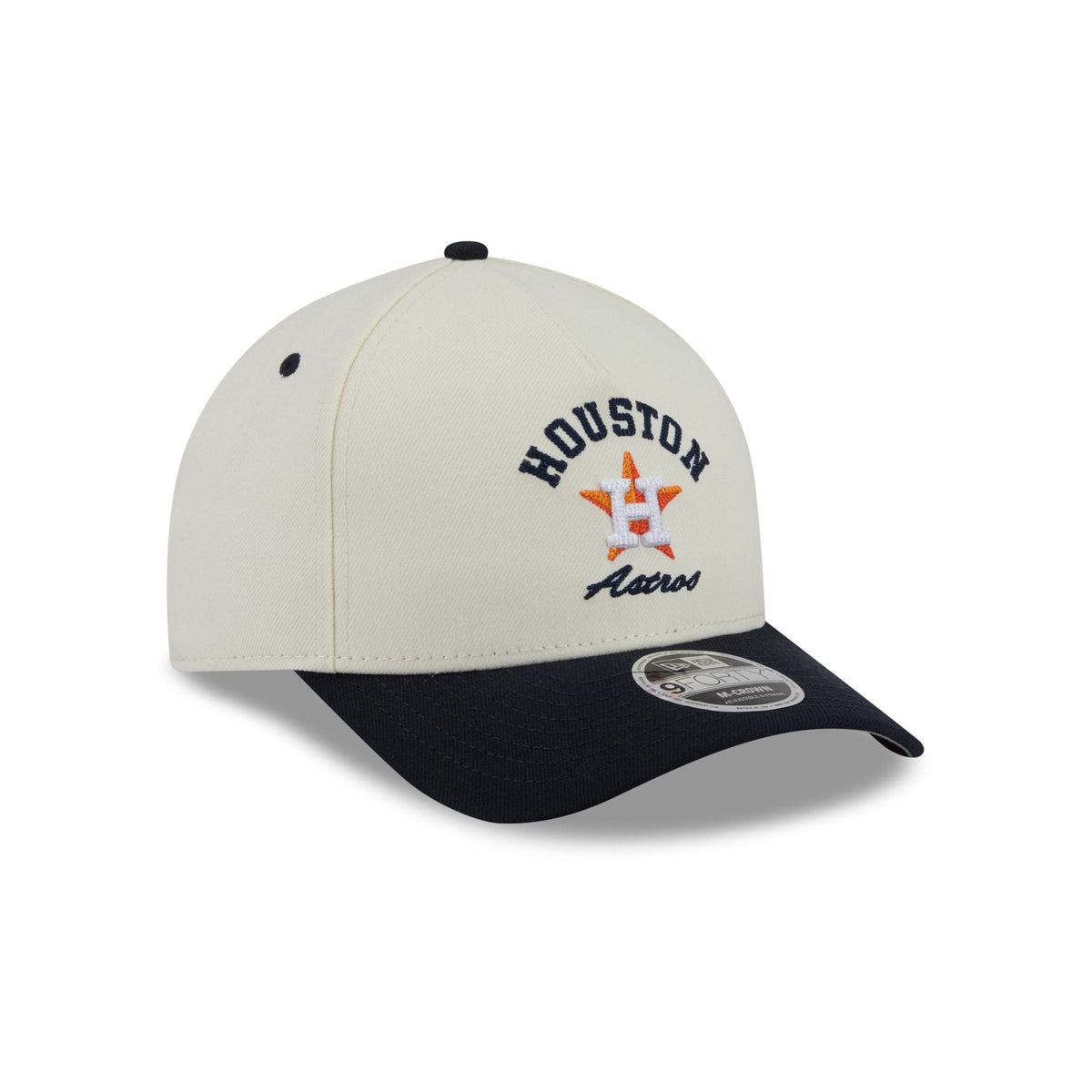 Houston Astros Arched Graphic Chrome White 9FORTY M-Crown A-Frame Snapback Hat