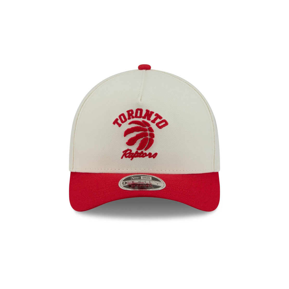 Toronto Raptors Arched Graphic Chrome White 9FORTY M-Crown A-Frame Snapback Hat