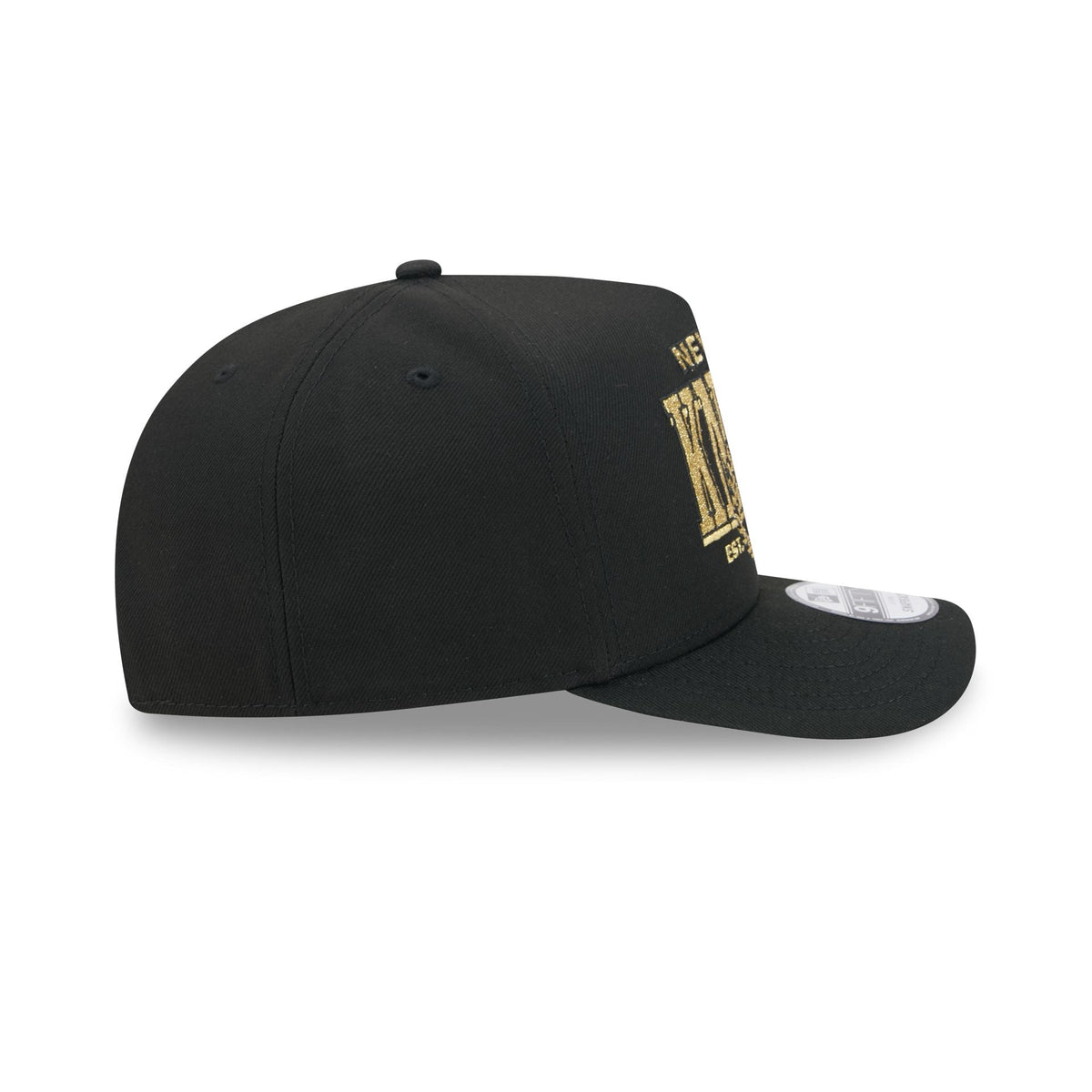 New York Knicks Gold Laurel Black 9FIFTY A-Frame Snapback Hat