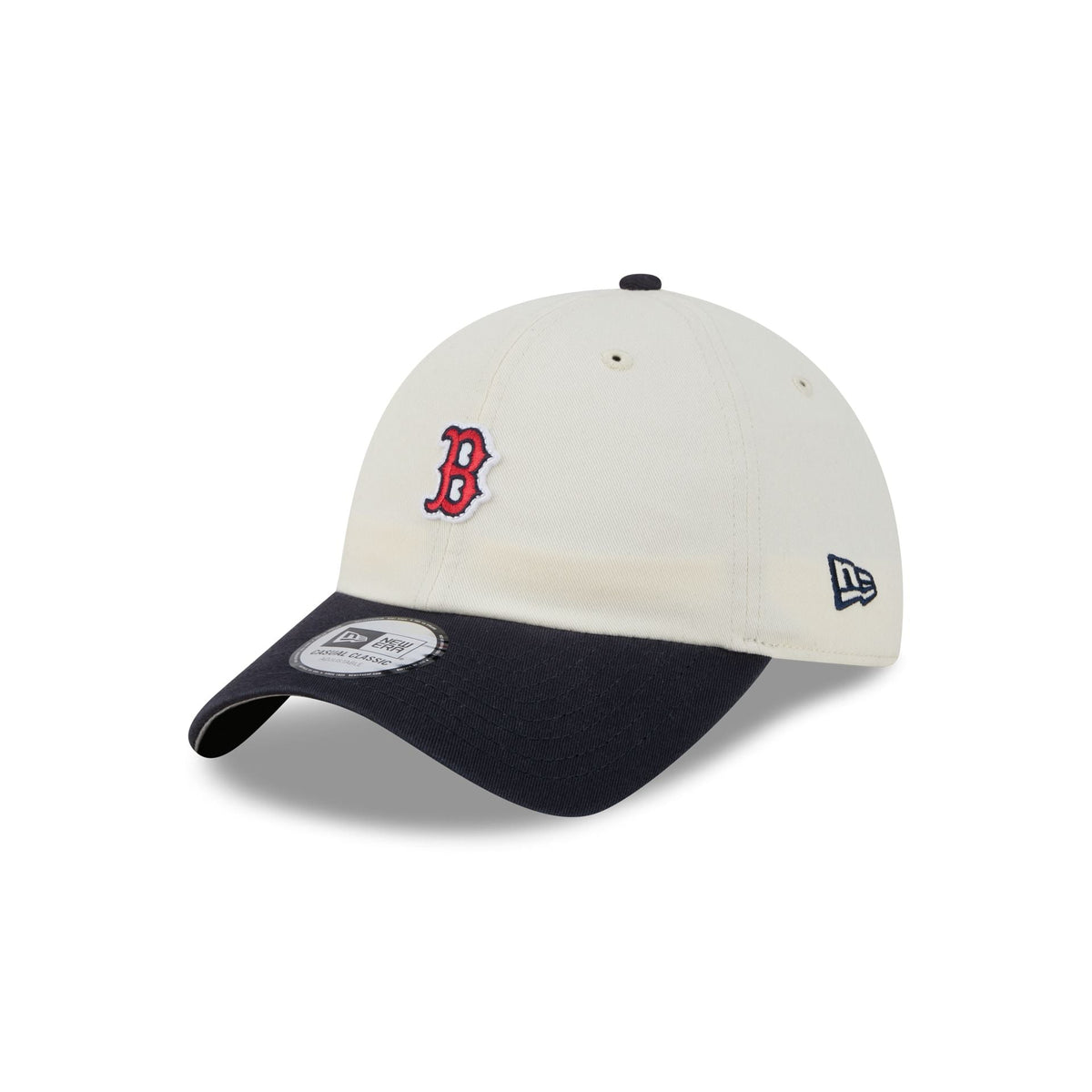 Boston Red Sox Mini Logo Chrome White Casual Classic Adjustable Hat
