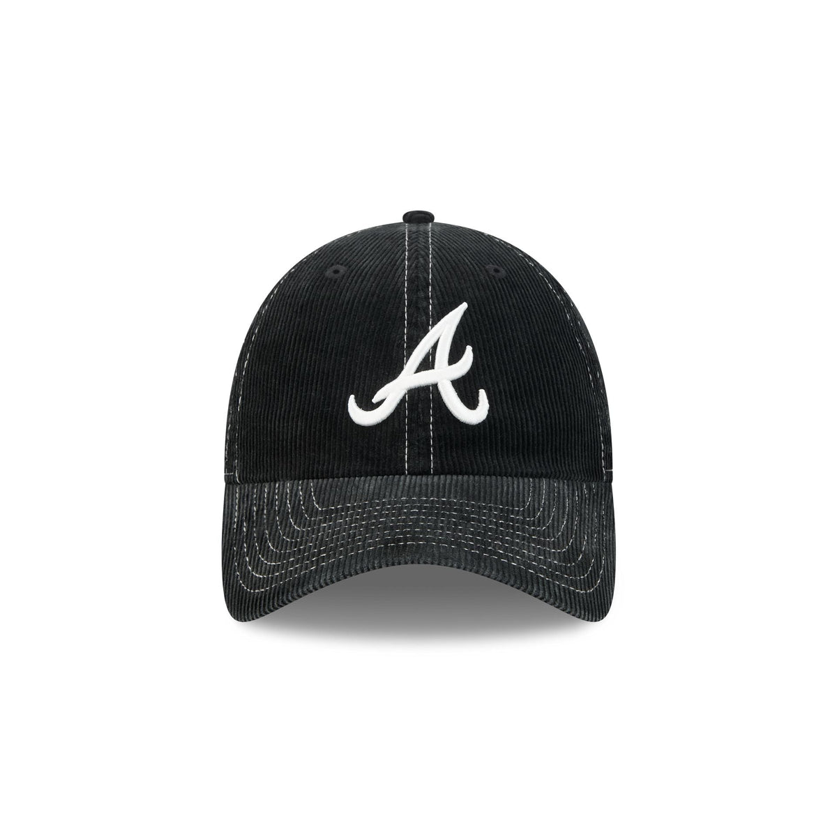 Atlanta Braves Washed Black Corduroy Casual Classic Adjustable Hat