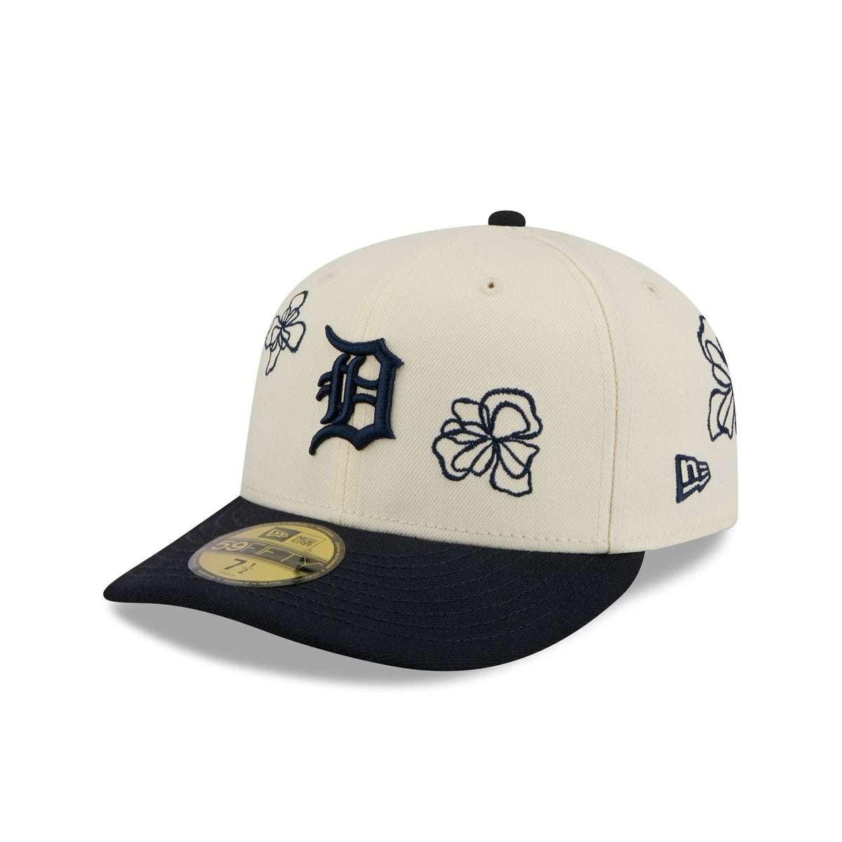Detroit Tigers Floral Outline 59FIFTY Fitted Hat