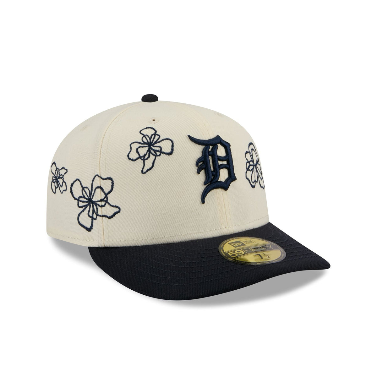 Detroit Tigers Floral Outline 59FIFTY Fitted Hat
